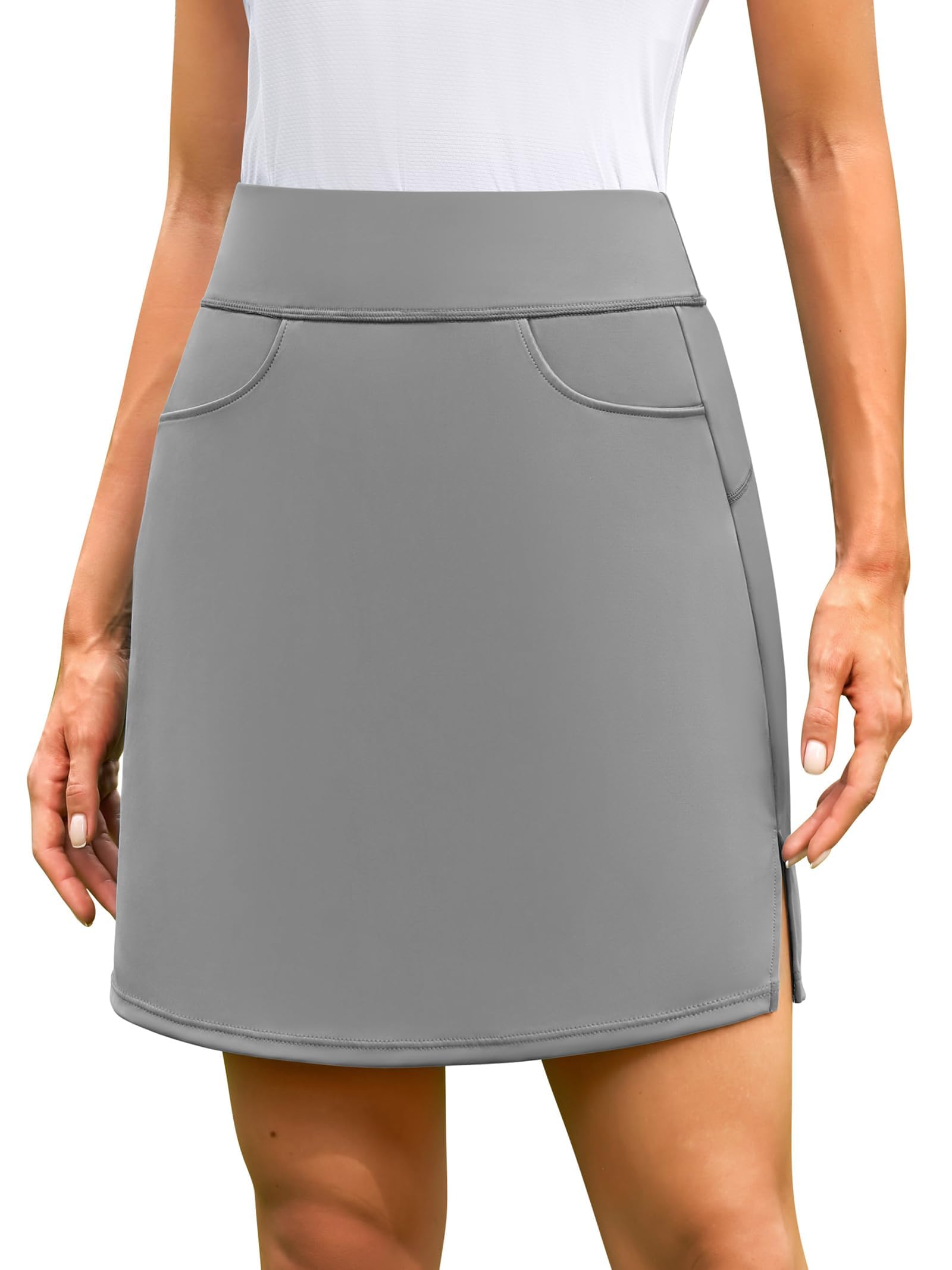 Women's Golf Skort with Pockets - Grey XL-image-f57791a9-e6c6-4a57-b8dc-10f67da53d87-111556
