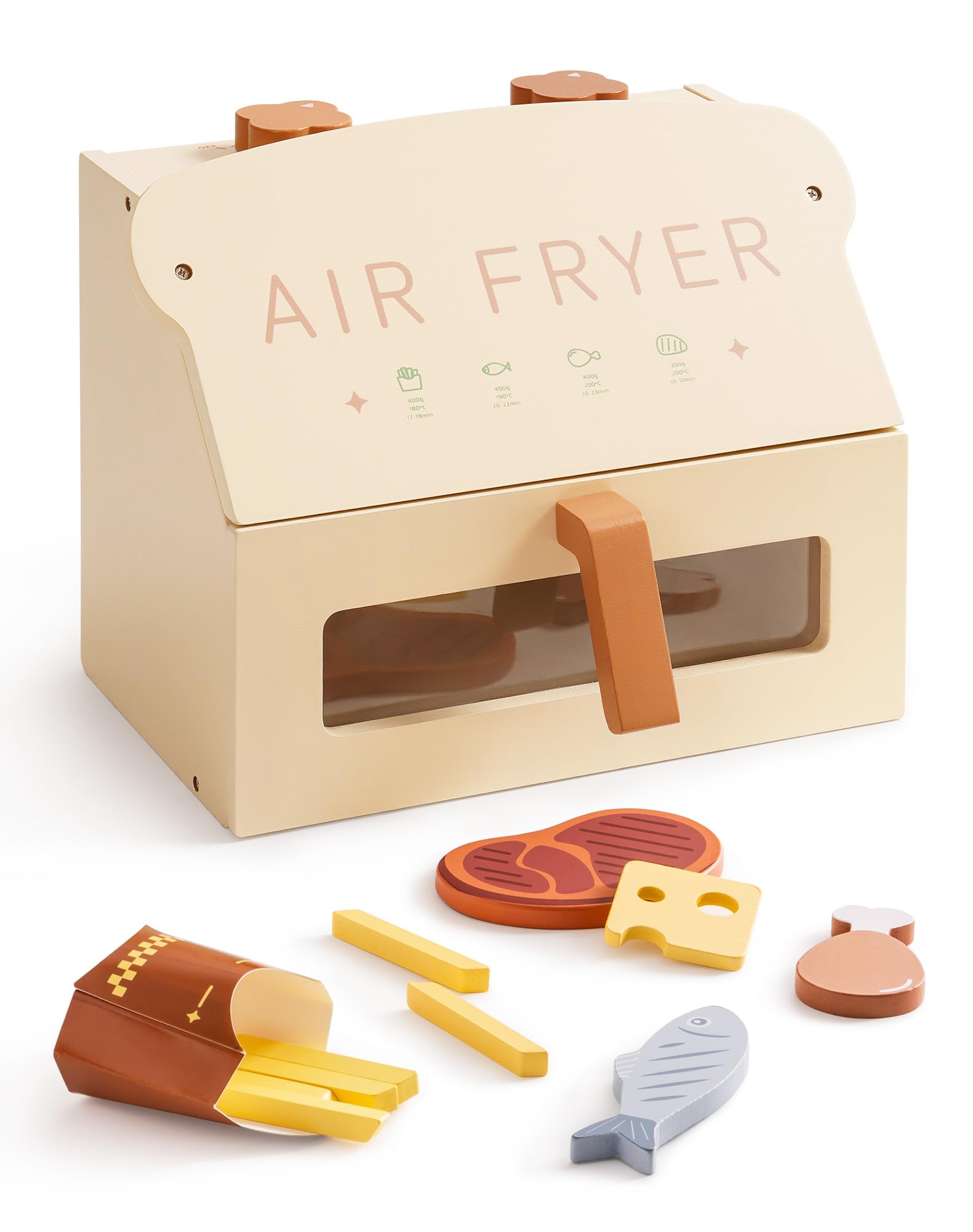 Wooden Toy Air Fryer Oven Play Set - Cream Child-Size-image-ddb229d5-857d-44d9-aeed-9bbe5df29d41-118585
