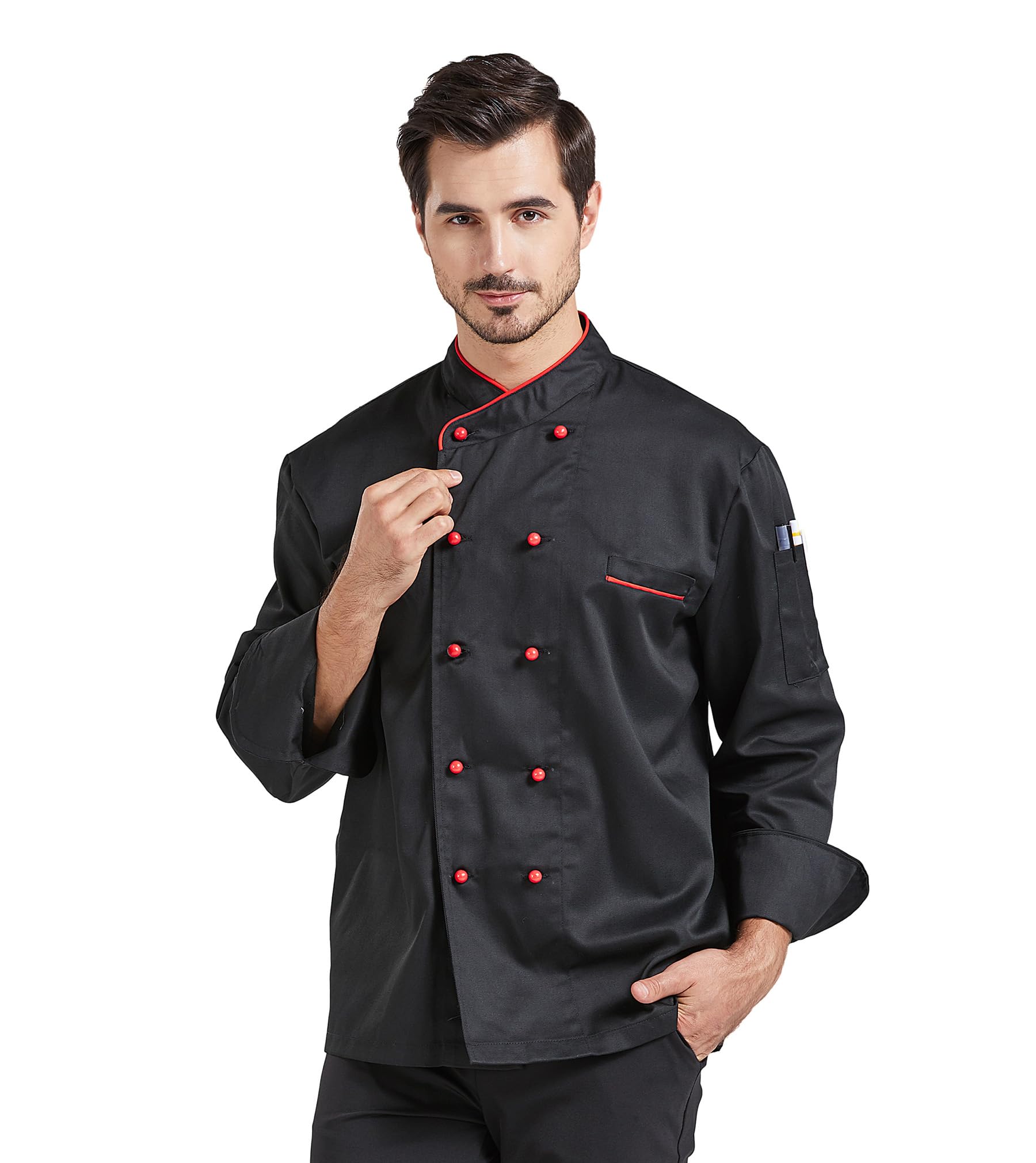 Unisex Chef Jacket Breathable - Blackred S-image-07a71c05-71ae-41c8-ada8-a7effd1cf865-110137
