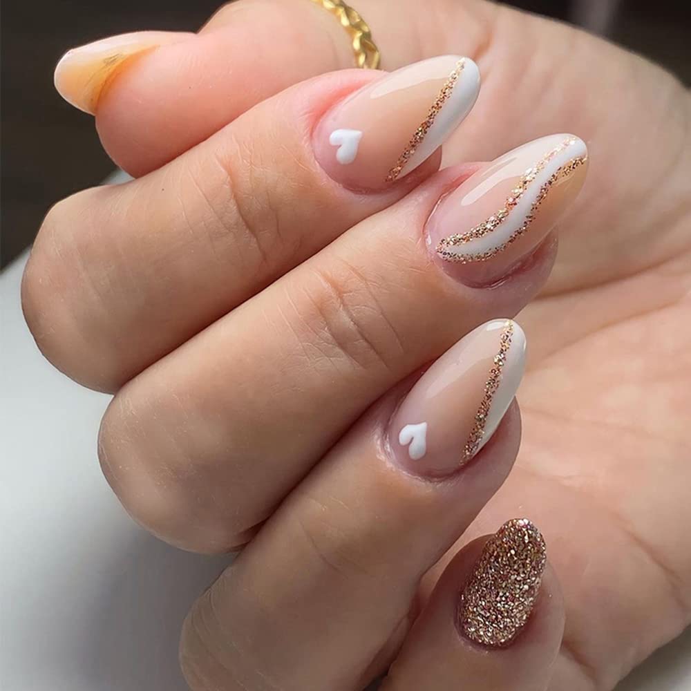 24PCS Short Almond Acrylic False Nails with Glue Stickers, White Wave-image-6e9c7a9f-4185-468a-aac9-6084a7ce208f-55930