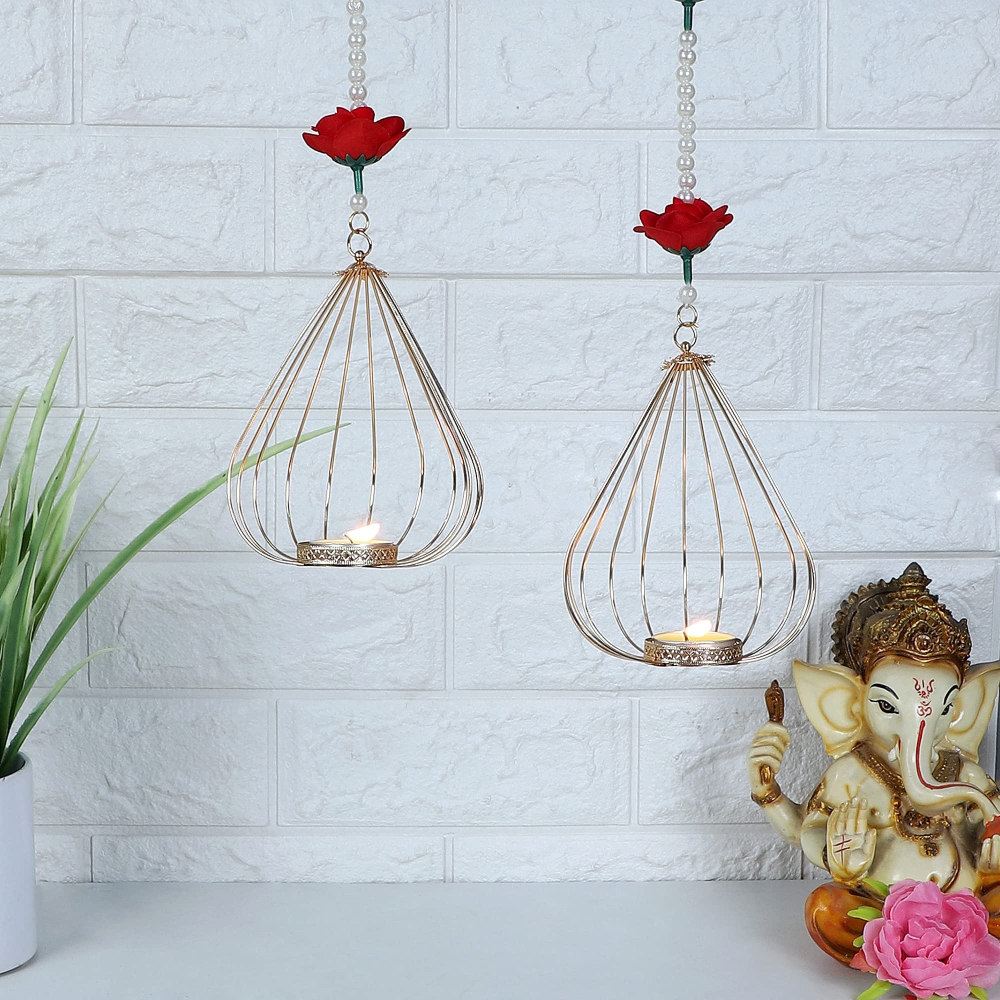 Itiha ® Cage Floral Door Hanging Wall Hanging Door 2 (Gold 12inch)-image-f9f36337-a37a-499d-9168-9d090b89b7a3-61637