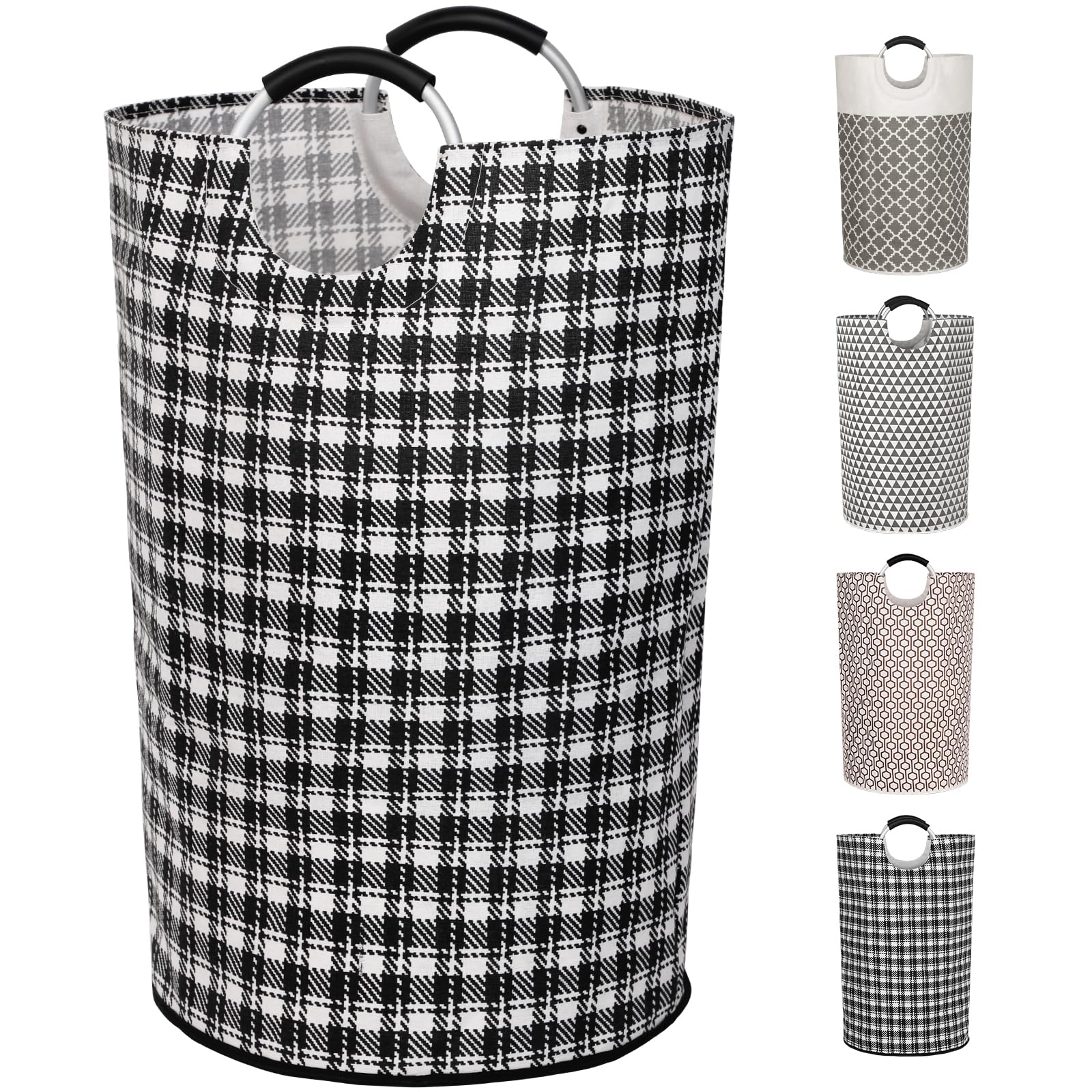 125L Waterproof Collapsible Laundry Hamper with Aluminium Handles - Freestanding Tall Laundry Bag for Dorms & Families-image-ea1fb168-6ea5-4299-89ac-3bbde5c47e62-67032