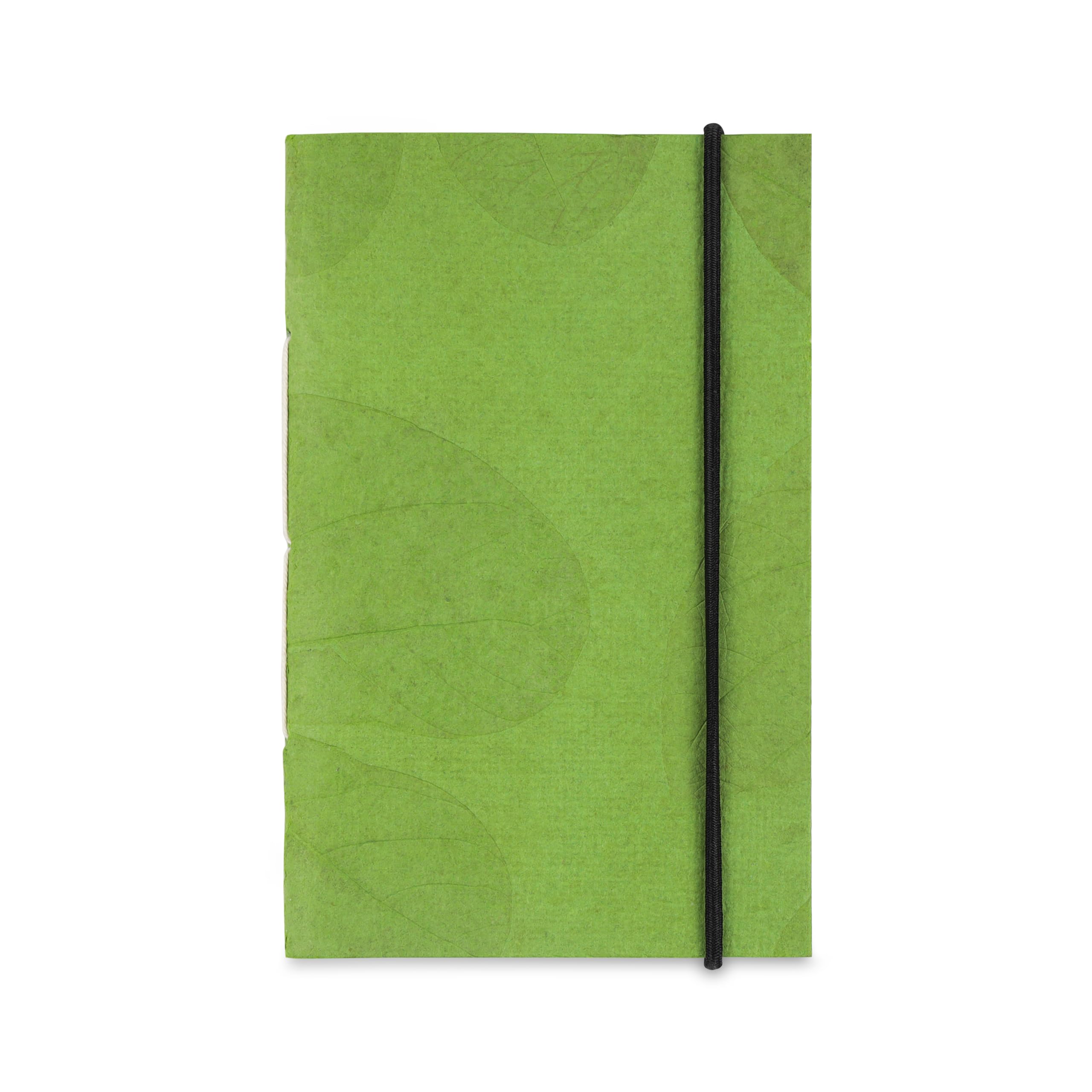 Handcrafted Eucalyptus Leaf Imprint Travel Diary Notebook, 80 Pages, 12x17cm, Mint Green-image-47a90a94-0c48-4332-84c1-f8ed3001712b-54313
