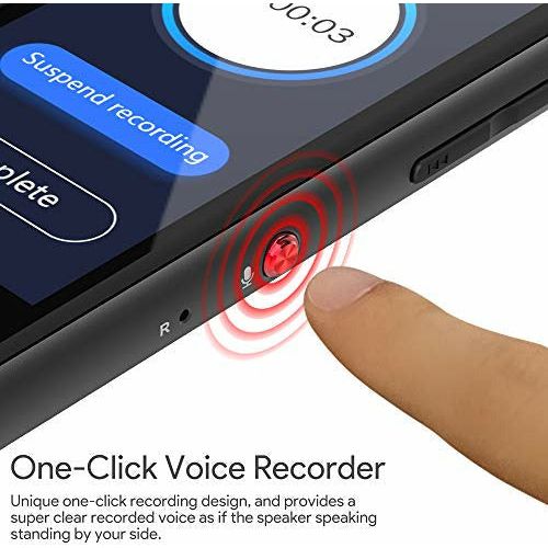 Bluetooth MP3 Player, AKAMATE 3.5'' Touchscreen MP3 Music Players 8GB, 1080P HD Video, One Click Recording, Built-in Speaker, HiFi Lossless Sound, E-Book, Support up to 128GB