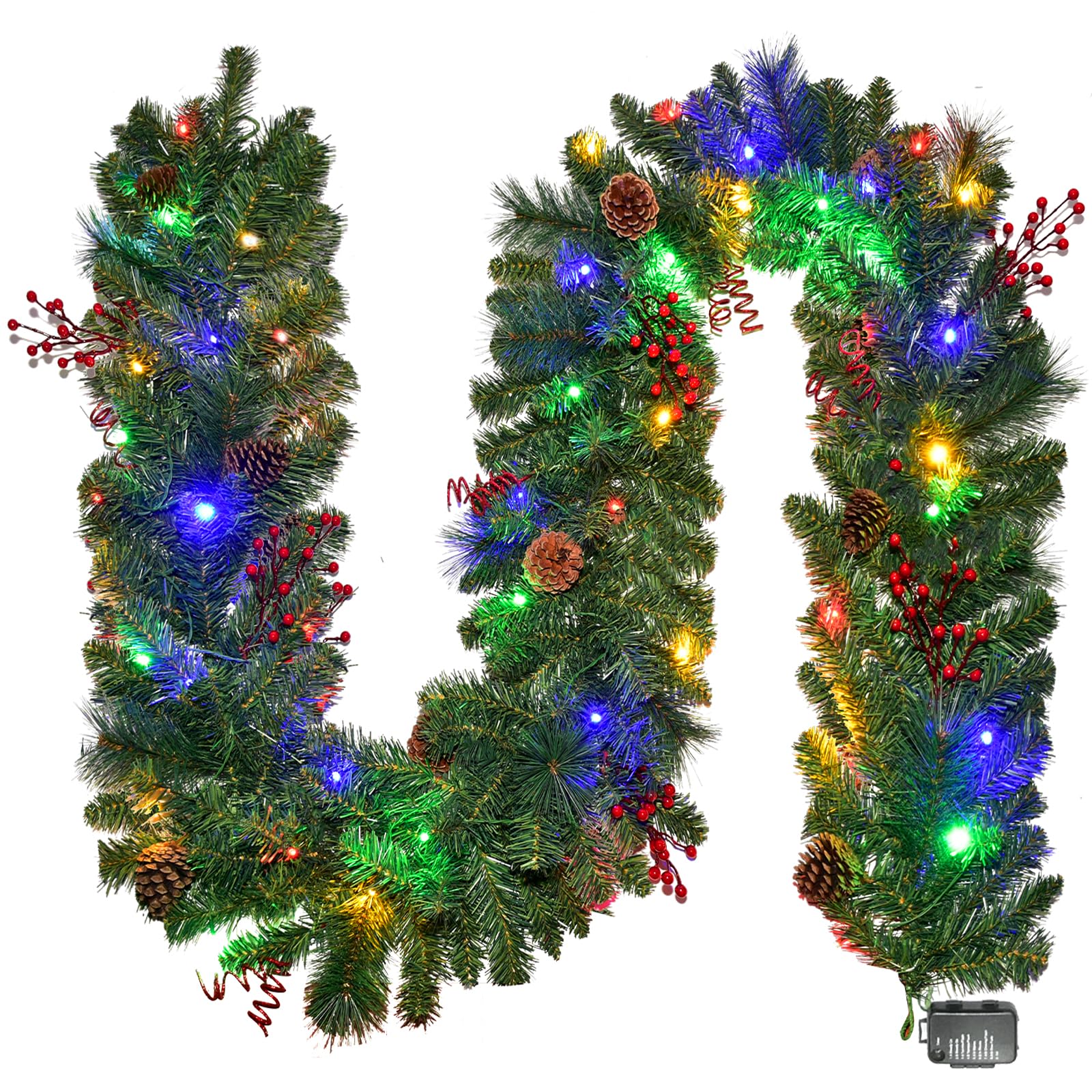 Christmas Garland with LED Lights - 9ft-image-0b15a9b2-2e62-4168-9f59-5fb03b629126-87142