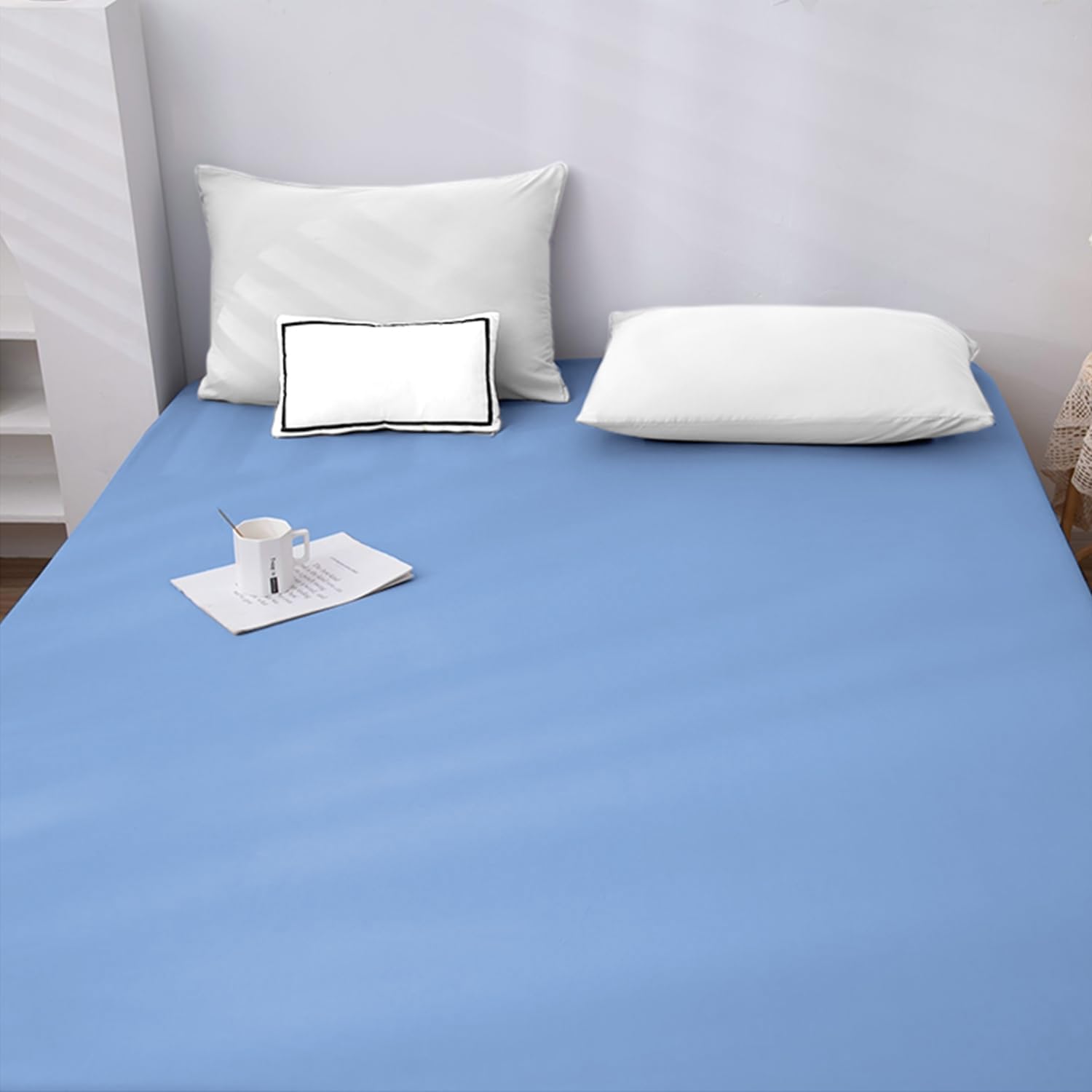 Super King Fitted Sheet 25cm Deep Light Blue-image-b5158b96-3398-4300-ac56-618b9467380f-56683