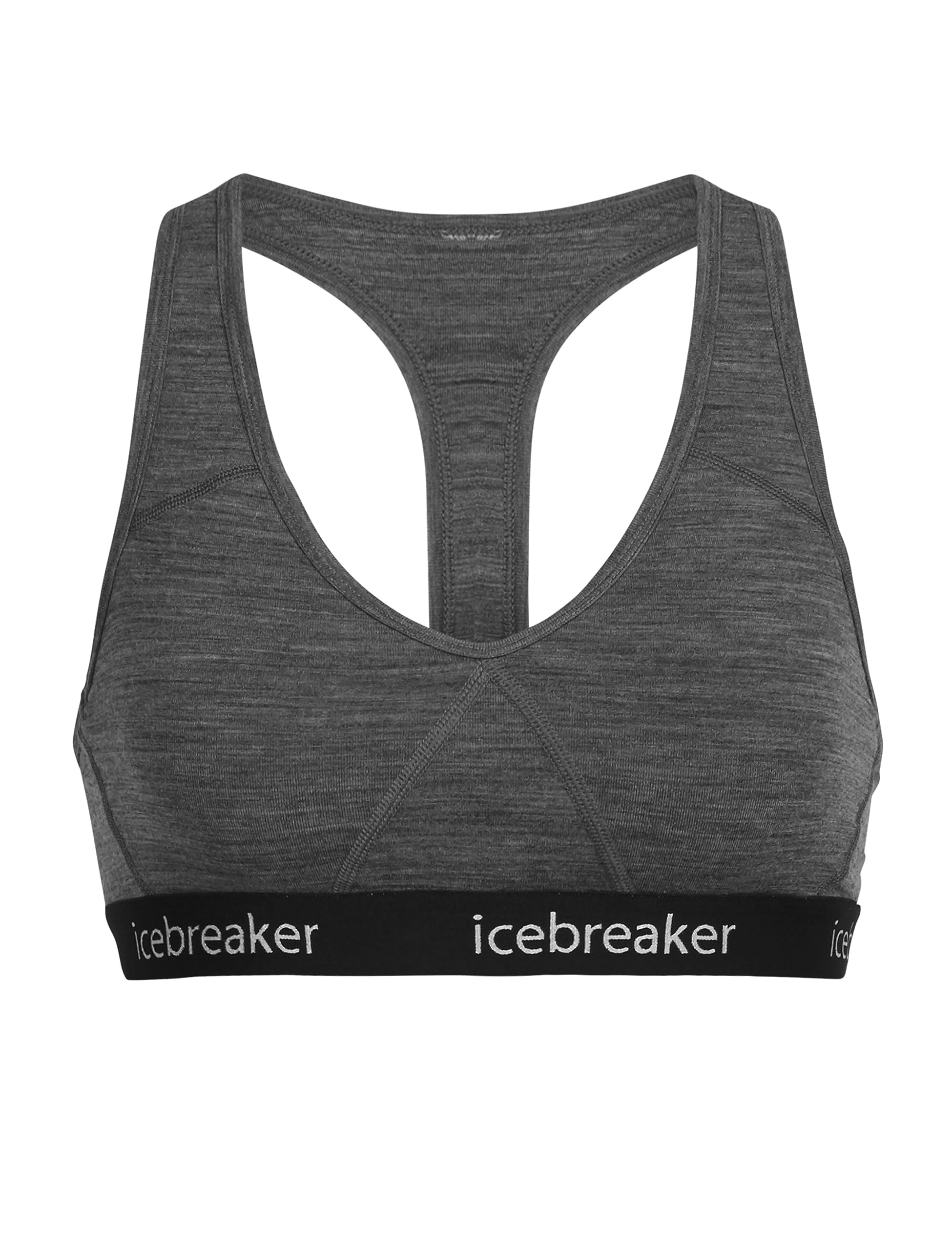 Women's Merino Racerback Sports Bra - Gritstone Heather/Black XL-image-75bf4f89-a99f-4510-b696-0032ebcc89c0-122430