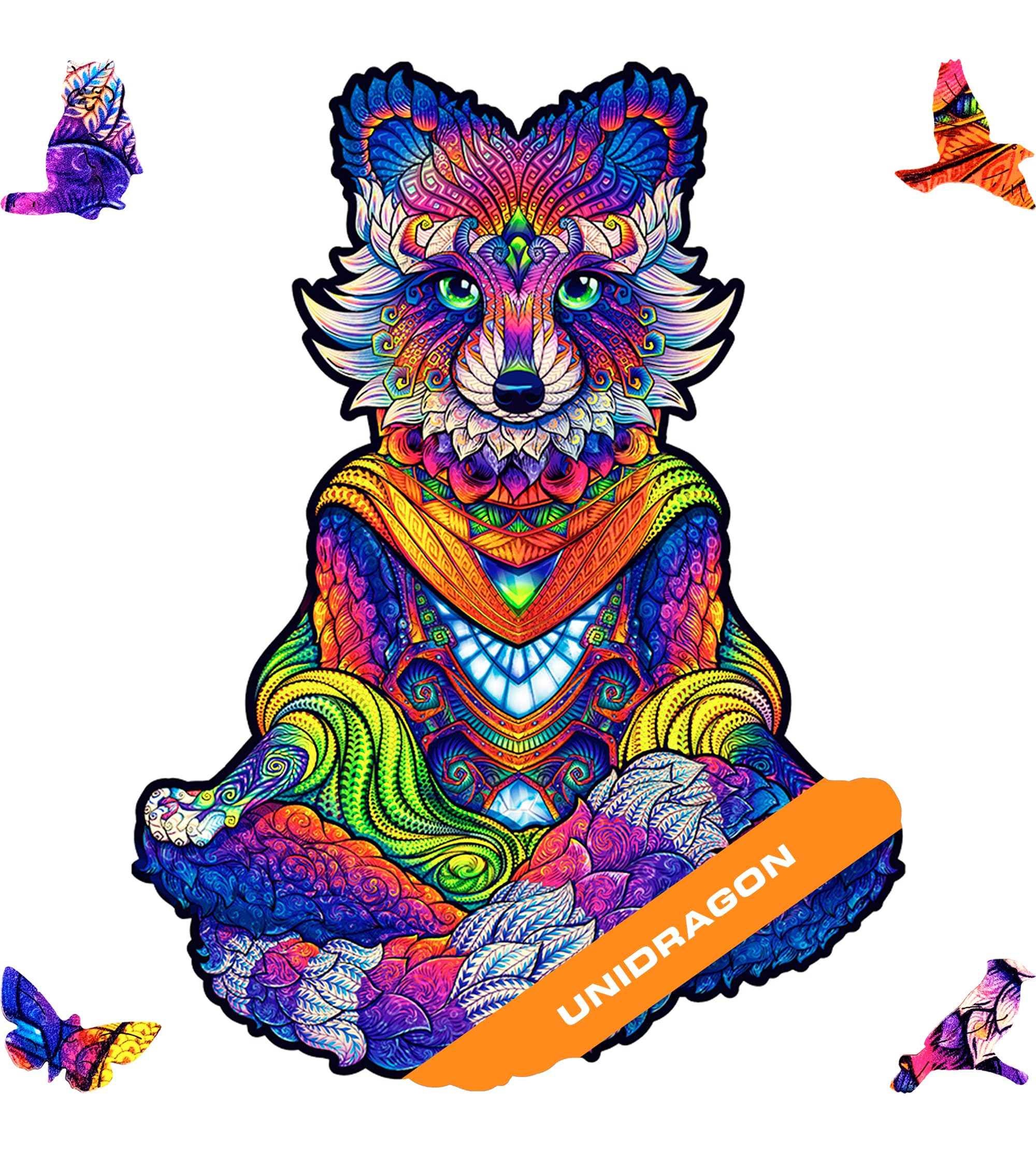 Wooden Jigsaw Puzzle Raccoon - Small 7x9.4in-image-a7ec00bc-aad0-45d6-bac8-736f6dd452b4-92244