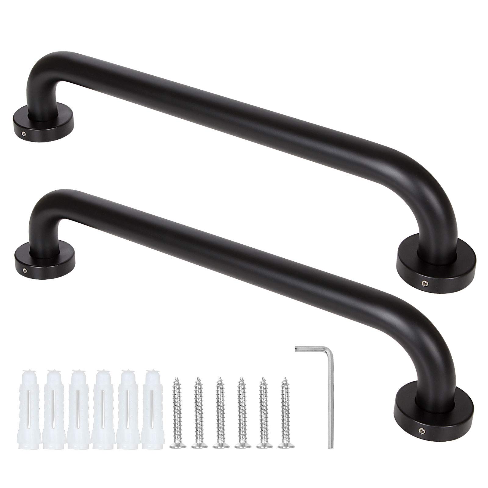Grab Rails Bathroom Safety Support - Black 40cm-image-71e8906f-b5d3-41dd-a86b-bf55e397f0ca-110262