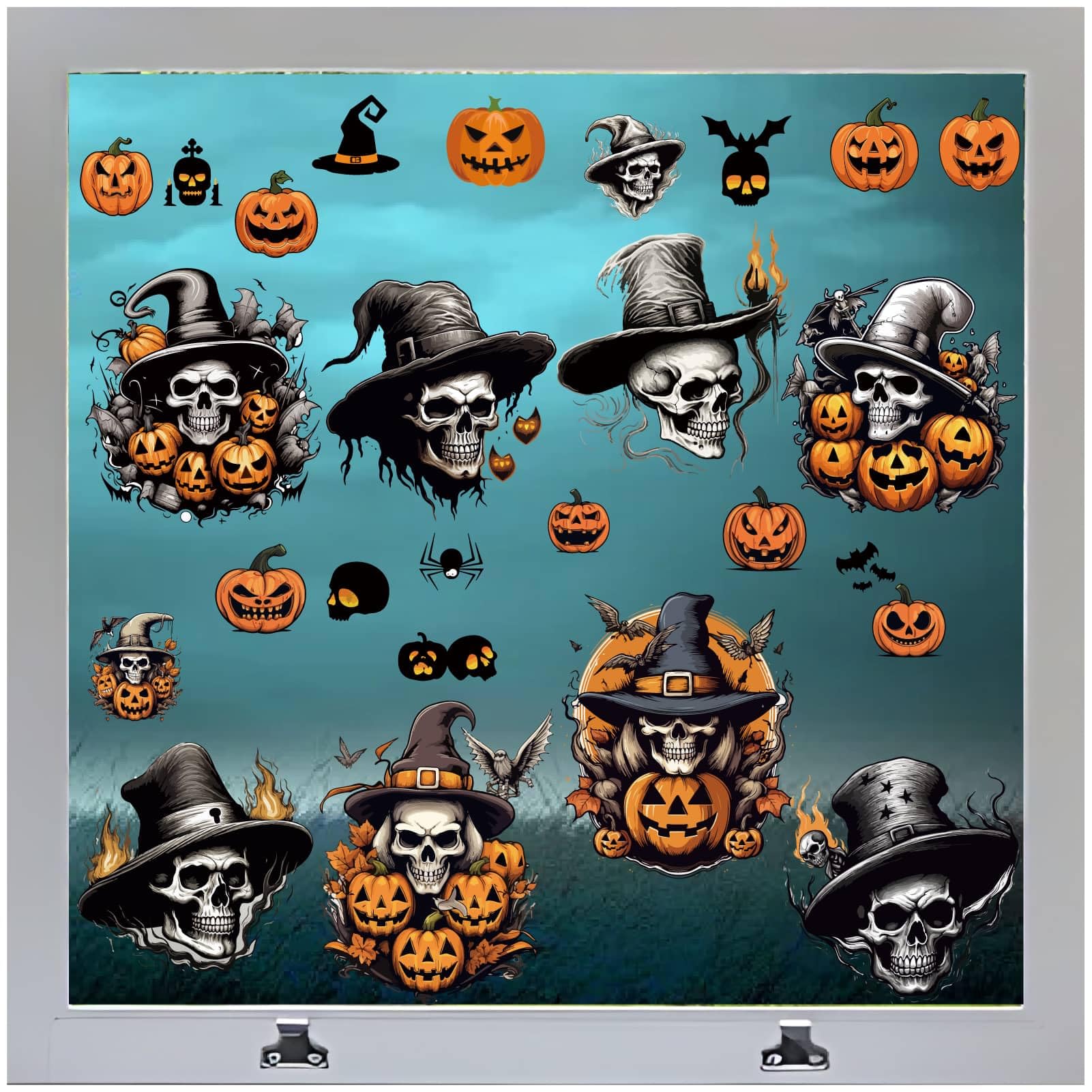 CRASPIRE Styles Skull Pumpkin Window Decals Halloween 8 Large Glass-image-4967d6aa-b38d-47ee-aa9d-6069757f54a3-63264