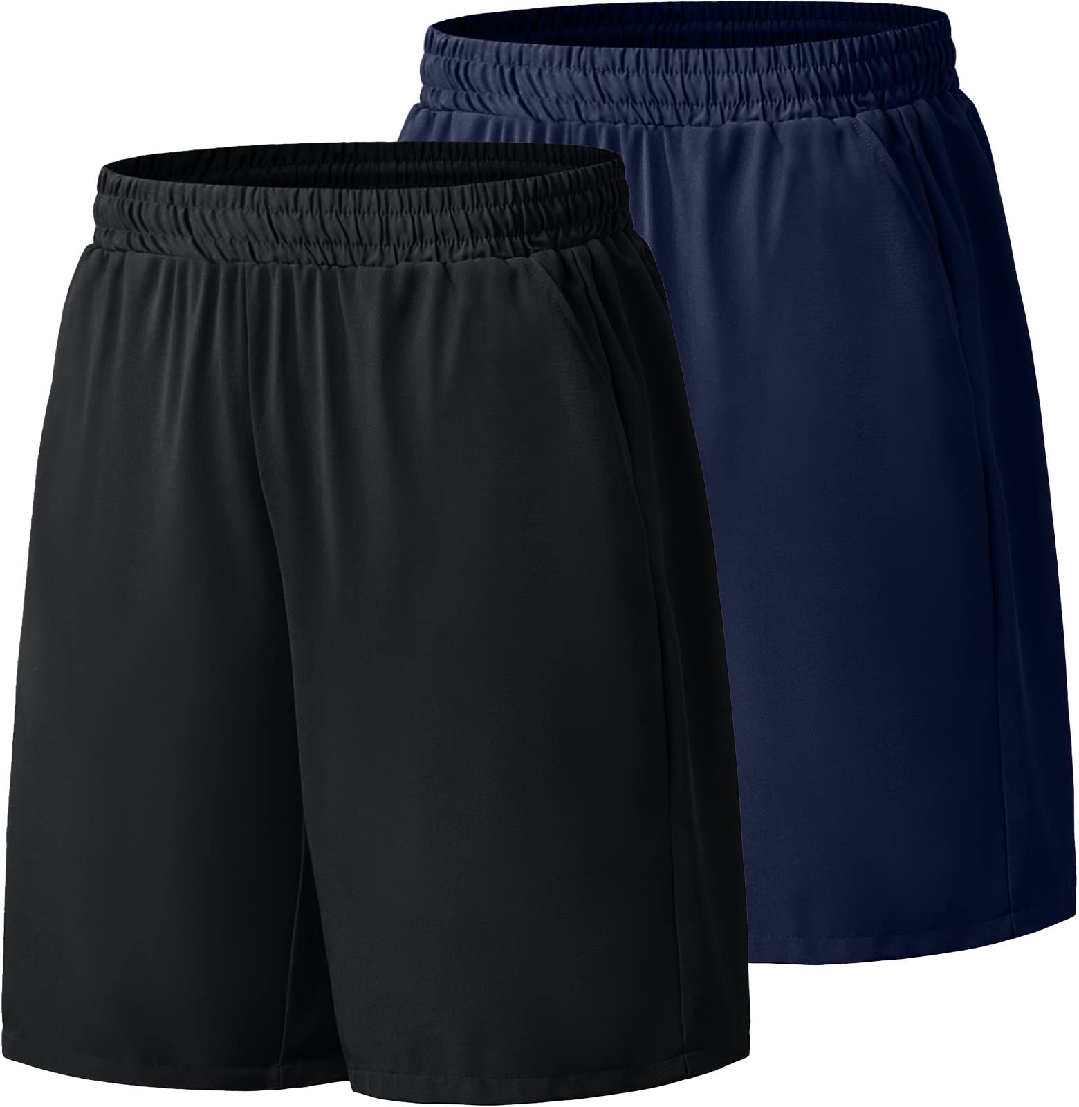 Men's Athletic Shorts Quick Dry - Black & Navy XL-image-d2ed1a12-6783-4561-8718-7664f5623ca4-108793