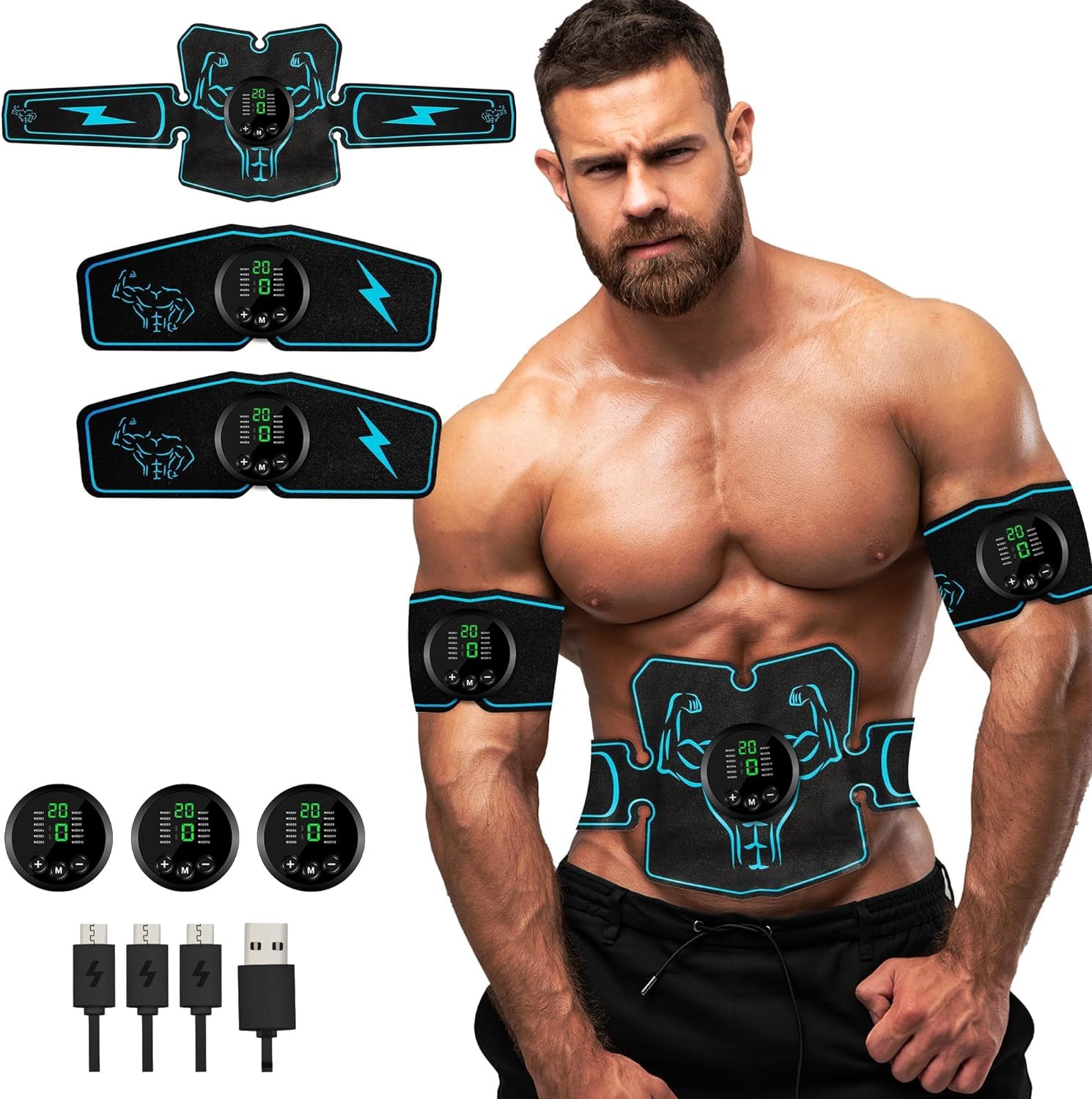 EMS Muscle Stimulator Ab Trainer - Blue M-image-8d4e857d-d4f8-4b8a-bbb7-26edac9c2b2e-104759