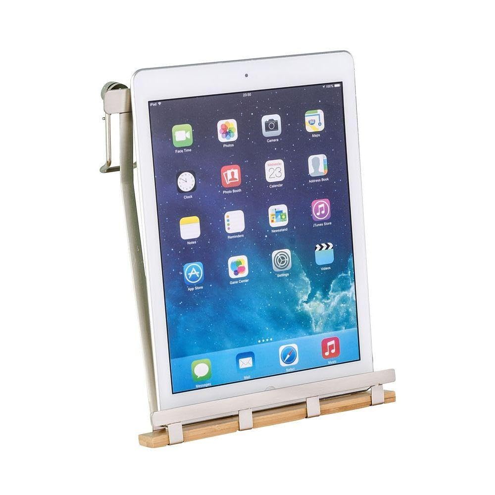 Premium Metal Tablet Holder for Tablets, E-Readers, Smartphones & Cookbooks, Multi-Colour, Wall Mountable-image-6ecb9159-f7ee-417e-b30f-382355707e7d-66354