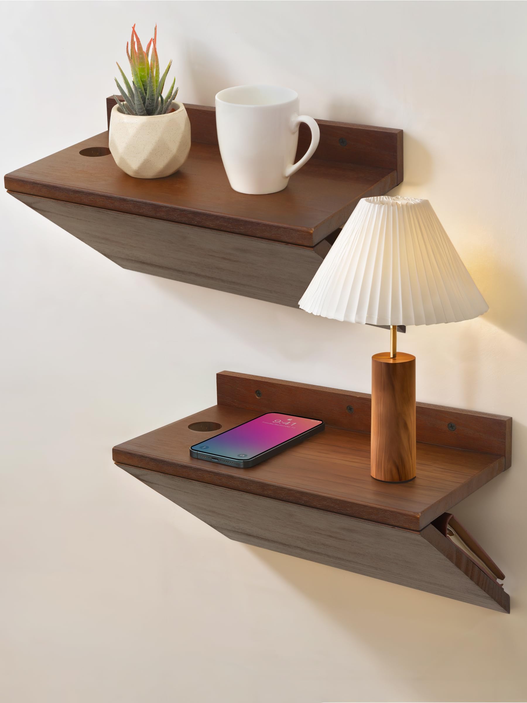 Floating Bedside Tables Set - Walnut 2pc-image-81598e24-8e01-4ae6-81bb-9e0da971b4d5-121257
