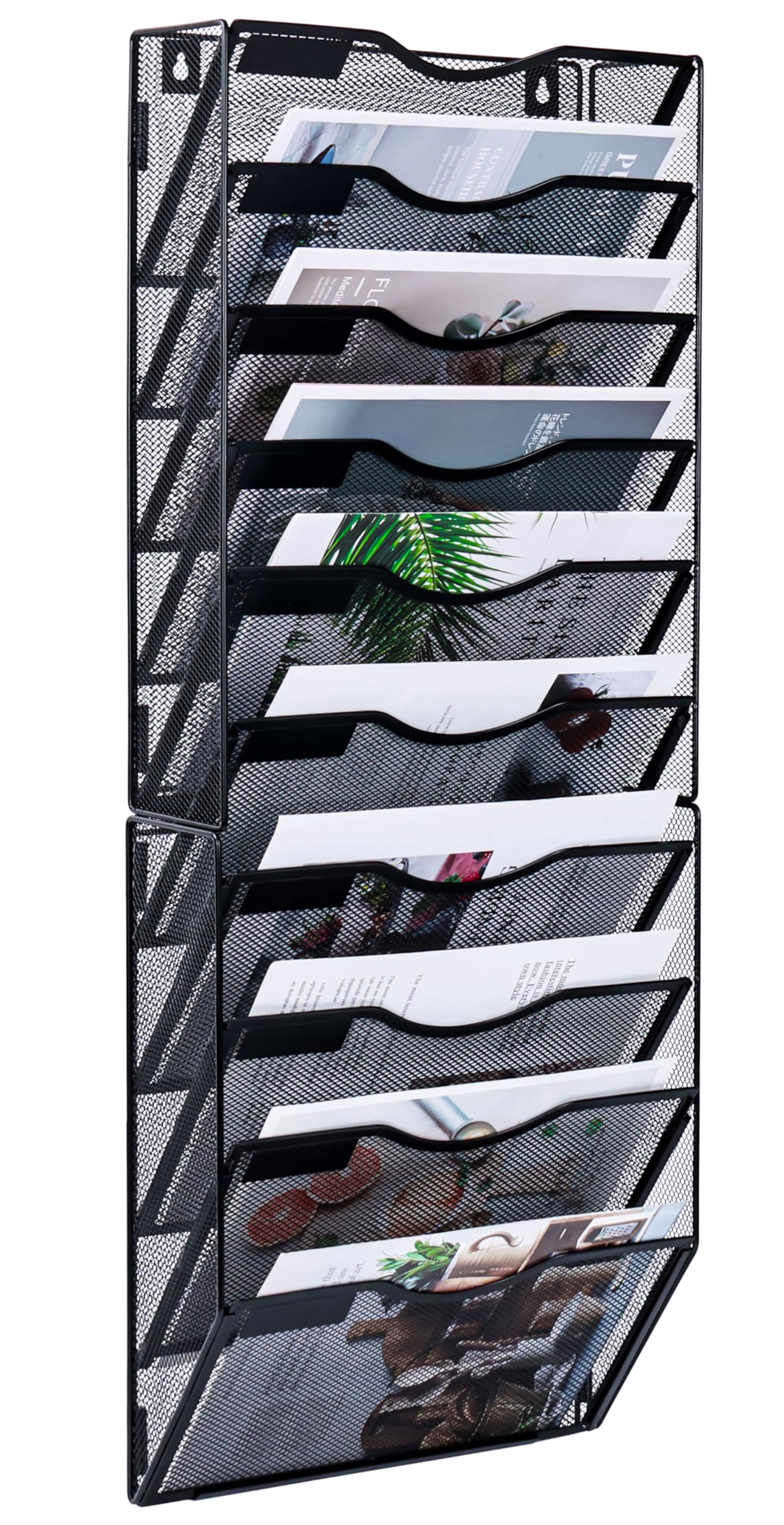 10-Pocket Wall File Organiser - Black 10 Pockets-image-f79ea10b-e866-4455-a2a0-a970e1682e62-2258