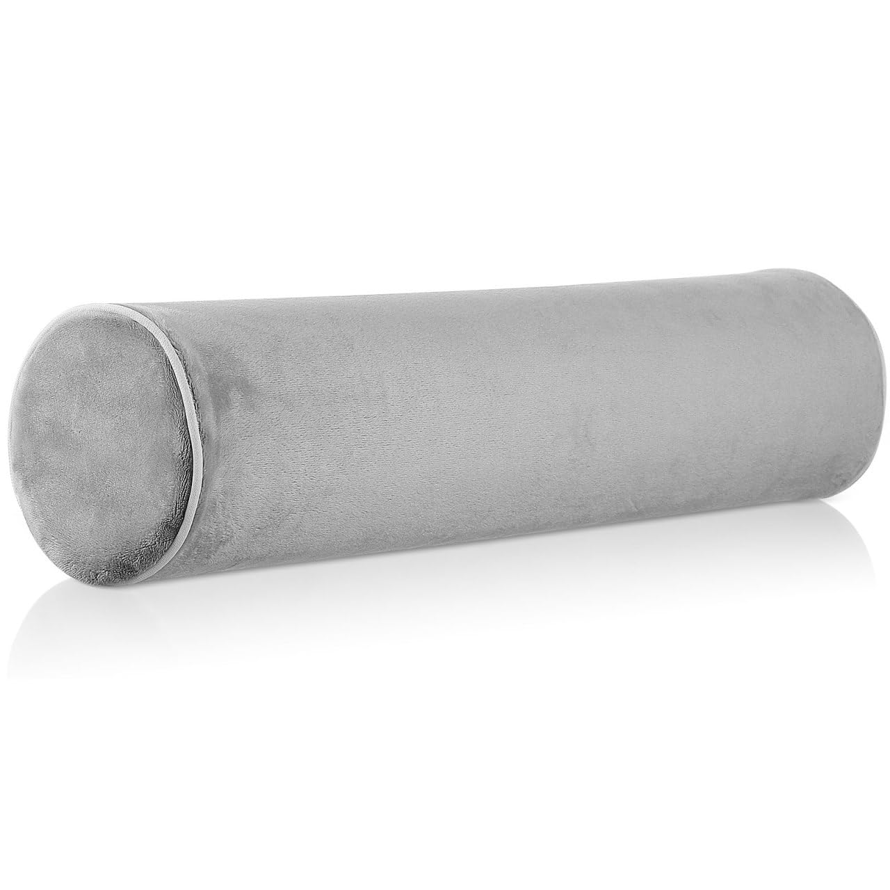 Memory Foam Neck Roll Pillow - Grey 43x10cm-image-a6fab299-886f-4e13-ab79-bbed676bb6d7-115717