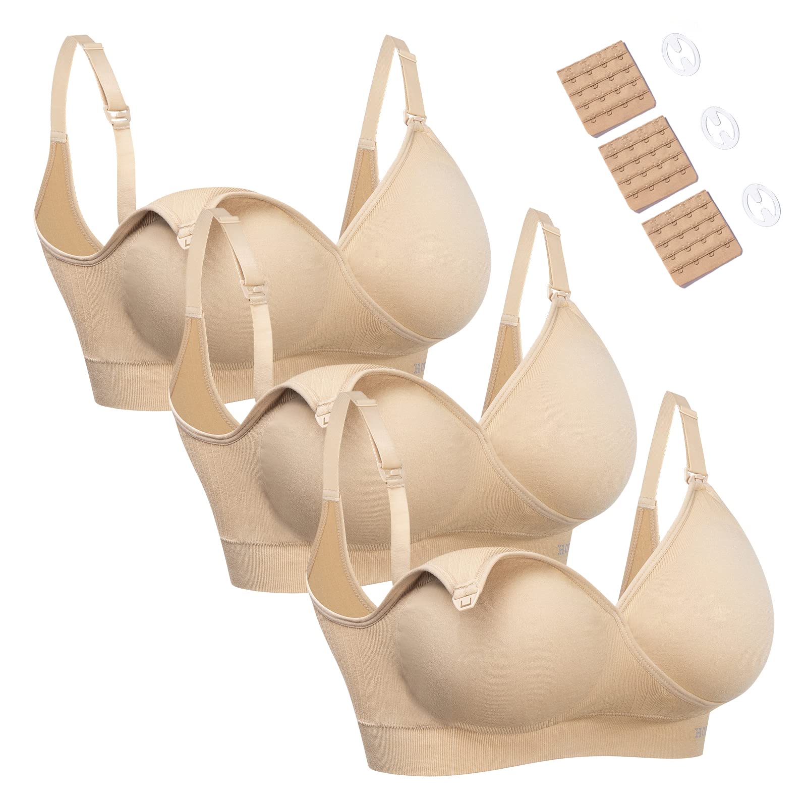 Wireless Nursing Bra 3 Pack - Beige XL-image-41d2dcc4-34be-4e1b-bfbb-18c68cfe1ee5-120519