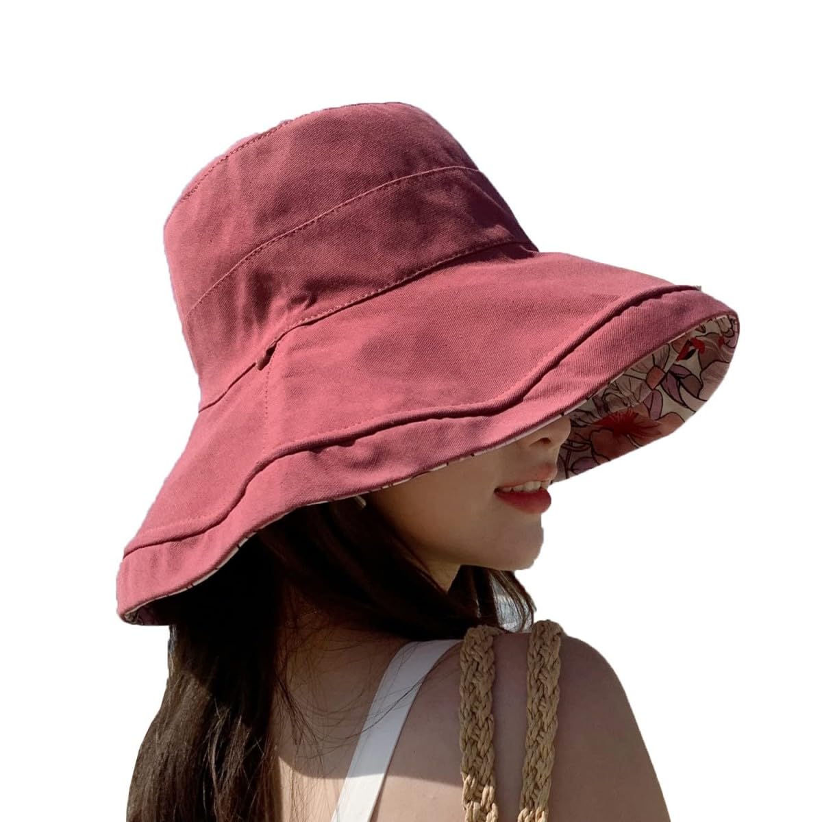 Reversible Sun Bucket Hat UPF 50+ - Red One Size-image-f8cac267-4aeb-4f06-88fb-880f80518e2a-108187