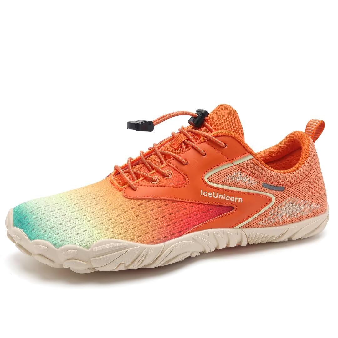 Water Shoes for Men & Women - Barefoot, Anti-Slip Sole, Ideal for Beach, Swim, Hiking, Trekking - Size 6.5 UK, Orange-image-93d83e82-6924-41bd-8a09-8866f7b04694-73195