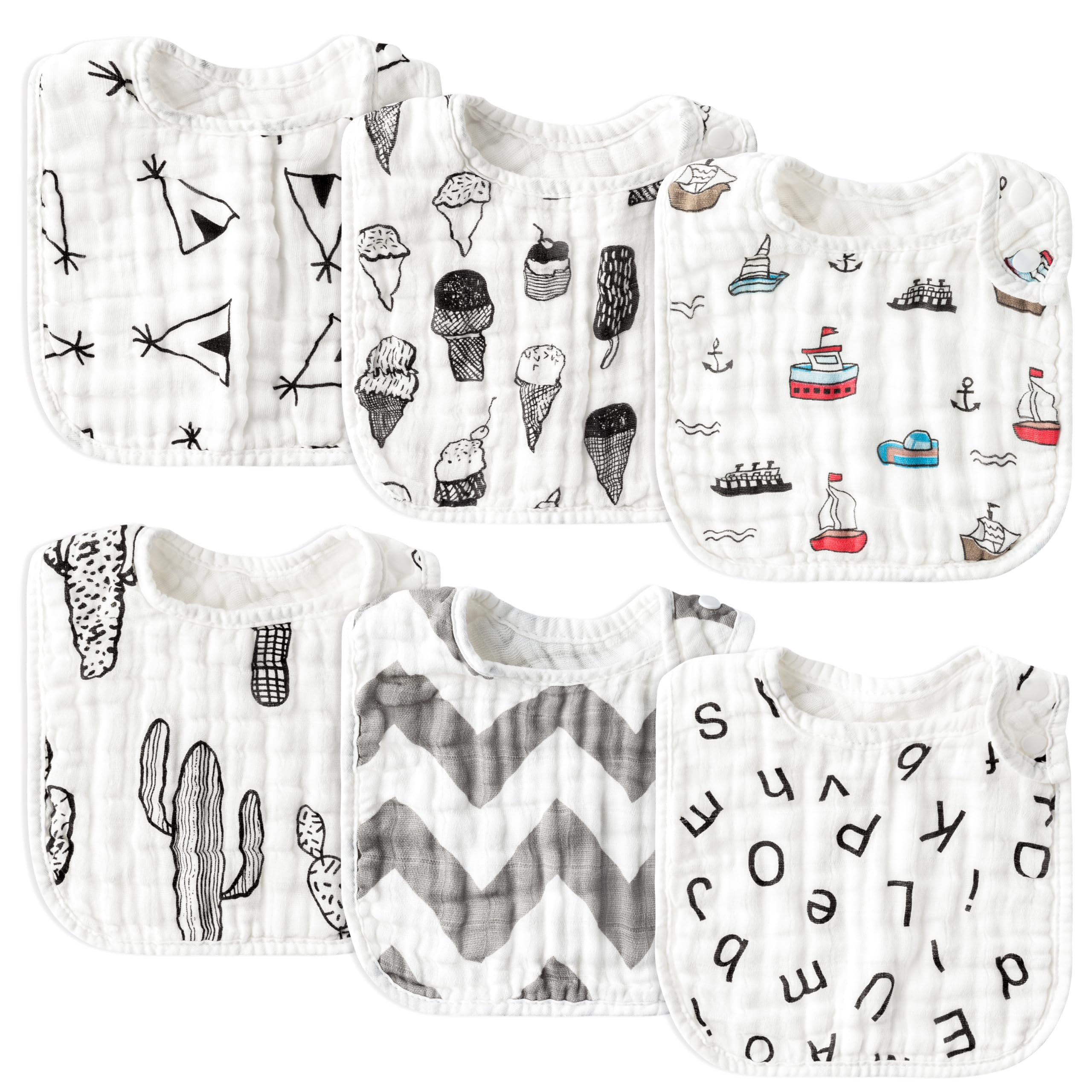 WATINC Baby Bibs for Boys Girls - Summer Cotton Newborn Bibs Unisex-image-b83bfc44-17bd-4840-b2b1-d14ce85cd404-55074