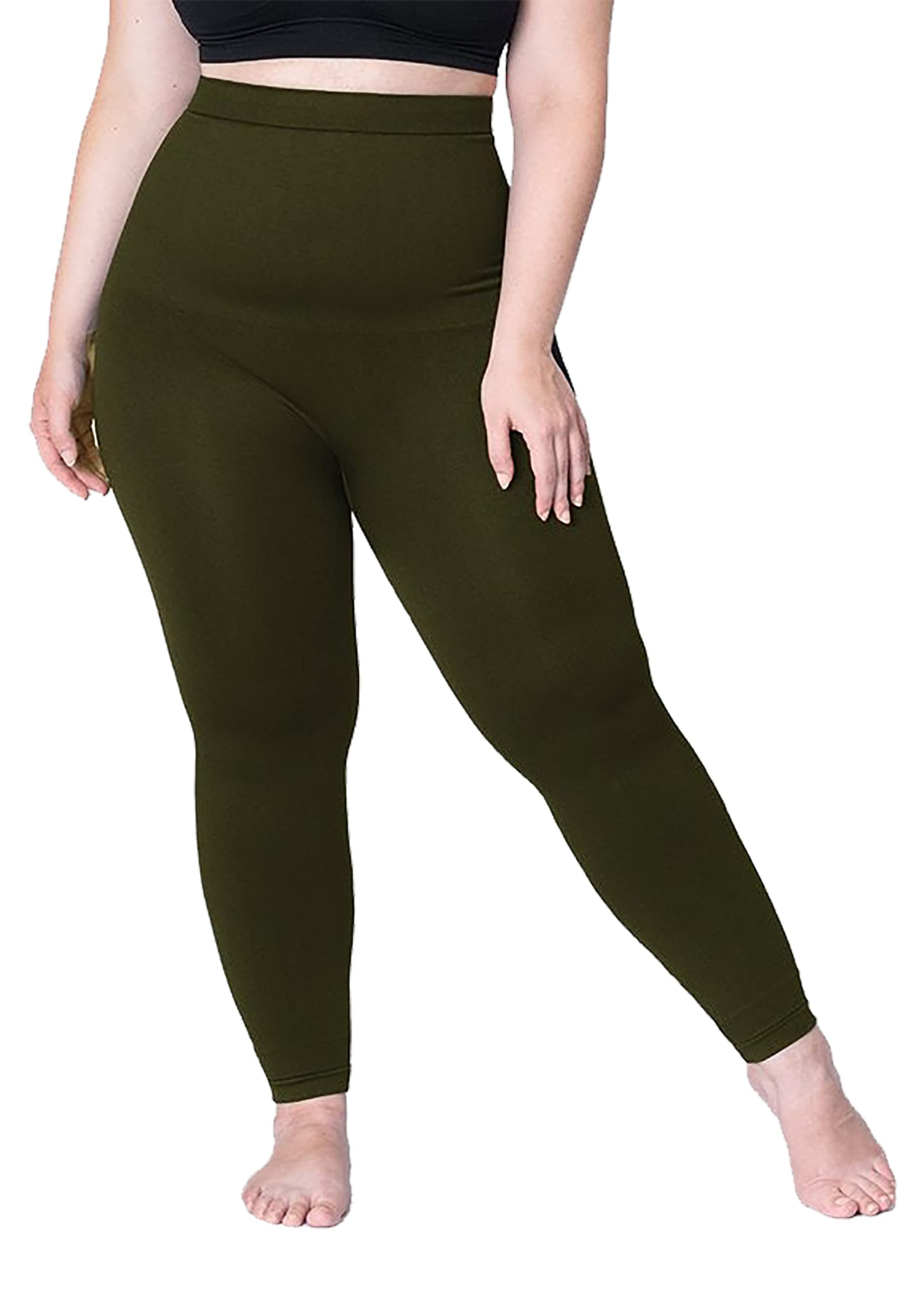 Women's Tummy Control Leggings - Olive S-image-d6d22577-feb4-40db-a546-0021e1a53dfb-109750