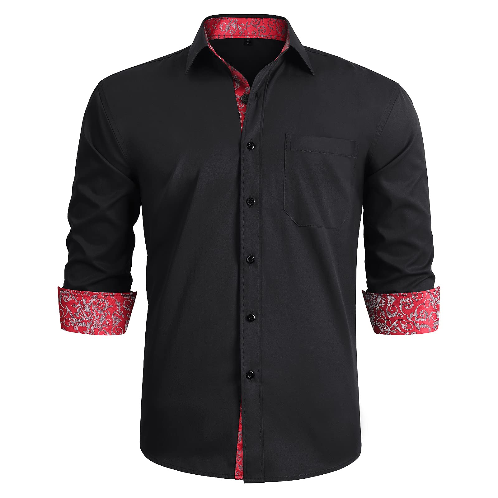 Men's Regular Fit Shirt - Black/Red 4XL-image-42a4db4d-13c3-4b51-a2e9-ca3b2f58d97b-105597