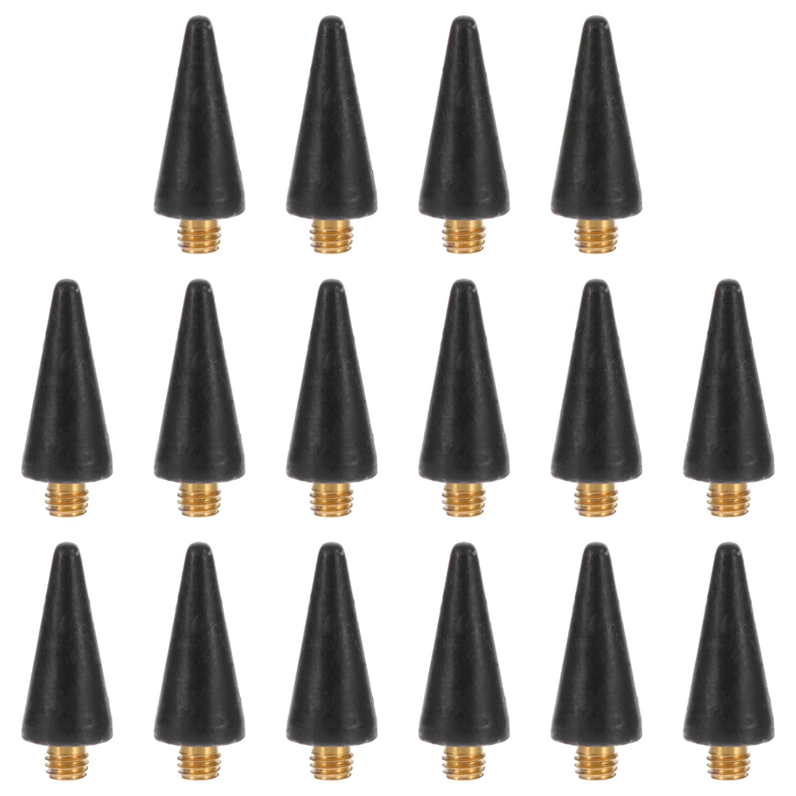Nail Art Wax Picker Tips Set 16pcs - Black 2.6x1.2cm