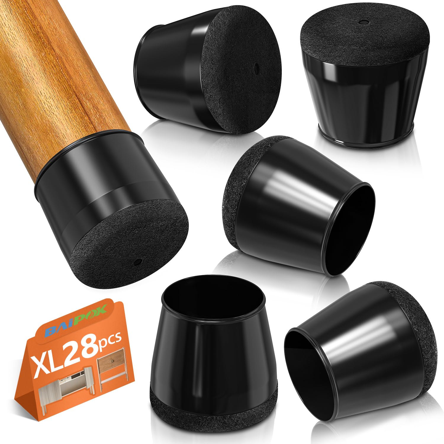 Chair Leg Protectors 28pcs - Black XL(34-48mm)-image-eb4f0bff-ea00-45ba-ae78-b9972454567e-112970