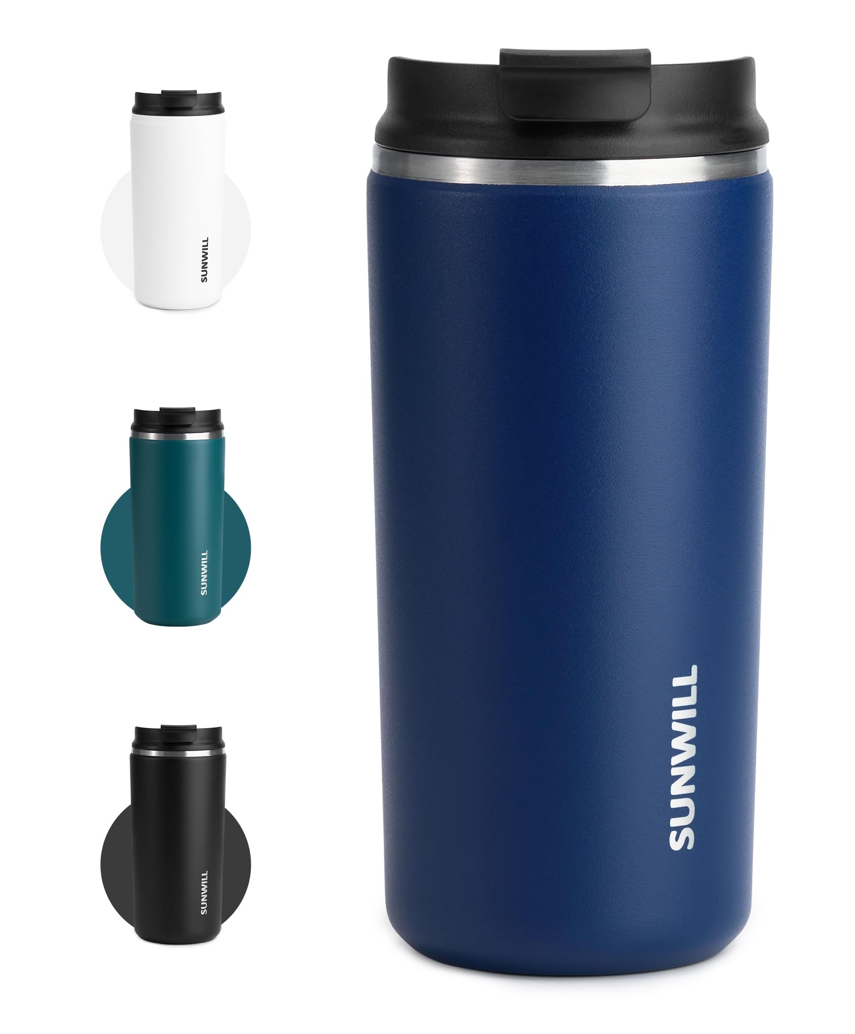 Navy Thermal Coffee Mug 355ml with Leakproof Lid - SUNWILL Travel Cup-image-a191a8c1-98d6-40e3-a761-c203df0f4300-52844