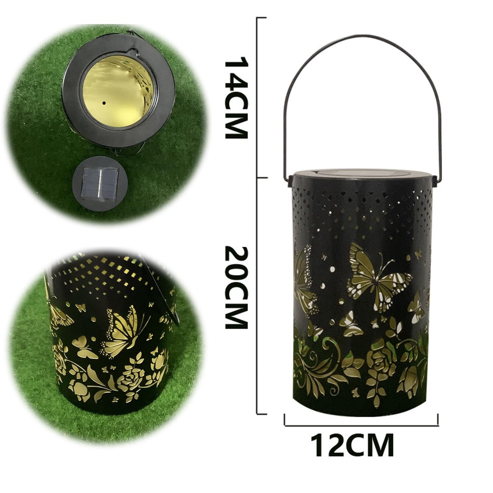 Neioaas Butterfly Solar Outdoor Lantern,Solar Garden Cutout Lawn