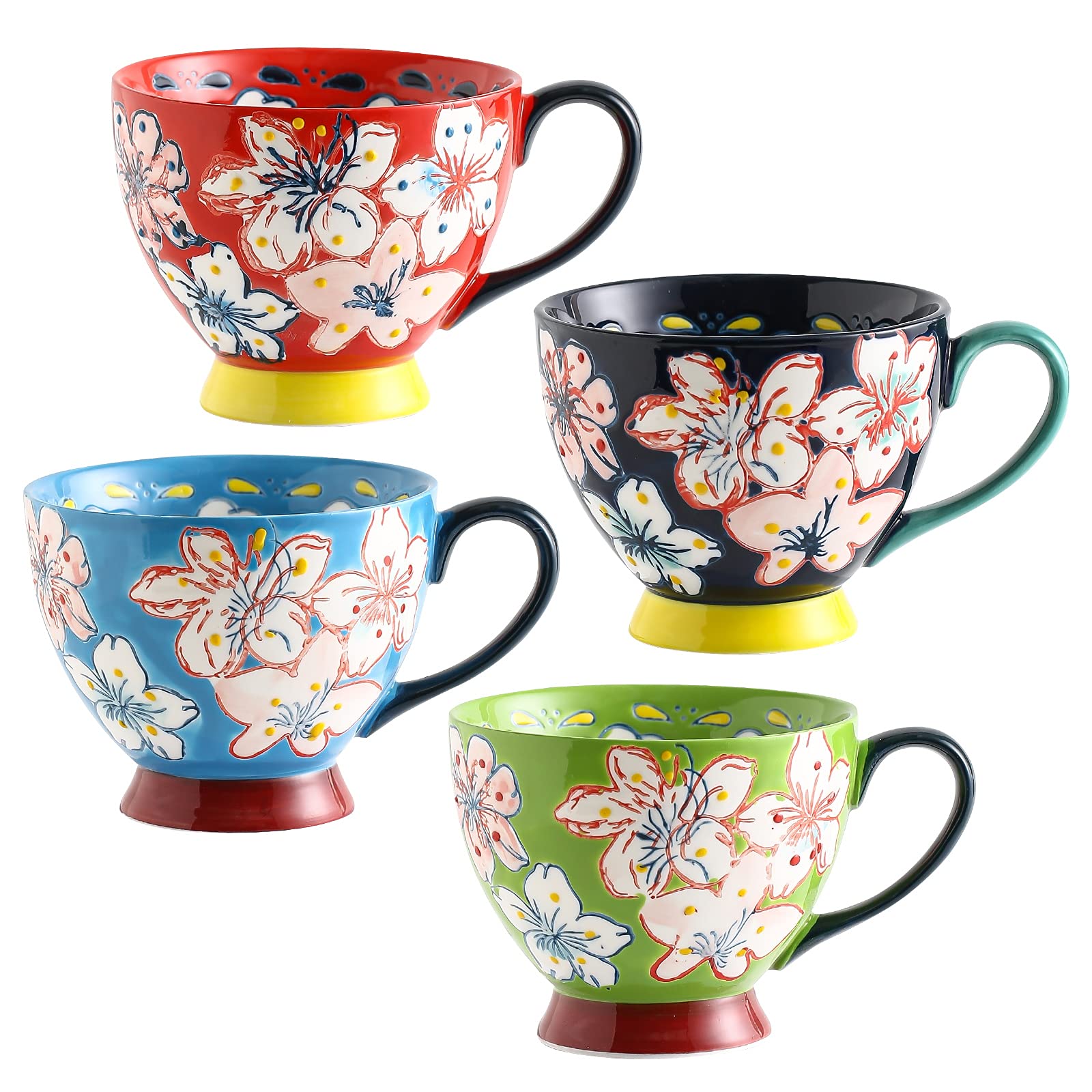 Set of 4 Coffee Mugs 12oz for Hot Drinks - Red Blue Green-image-6534e40d-d115-4d58-942d-4e0d445d64c3-100358