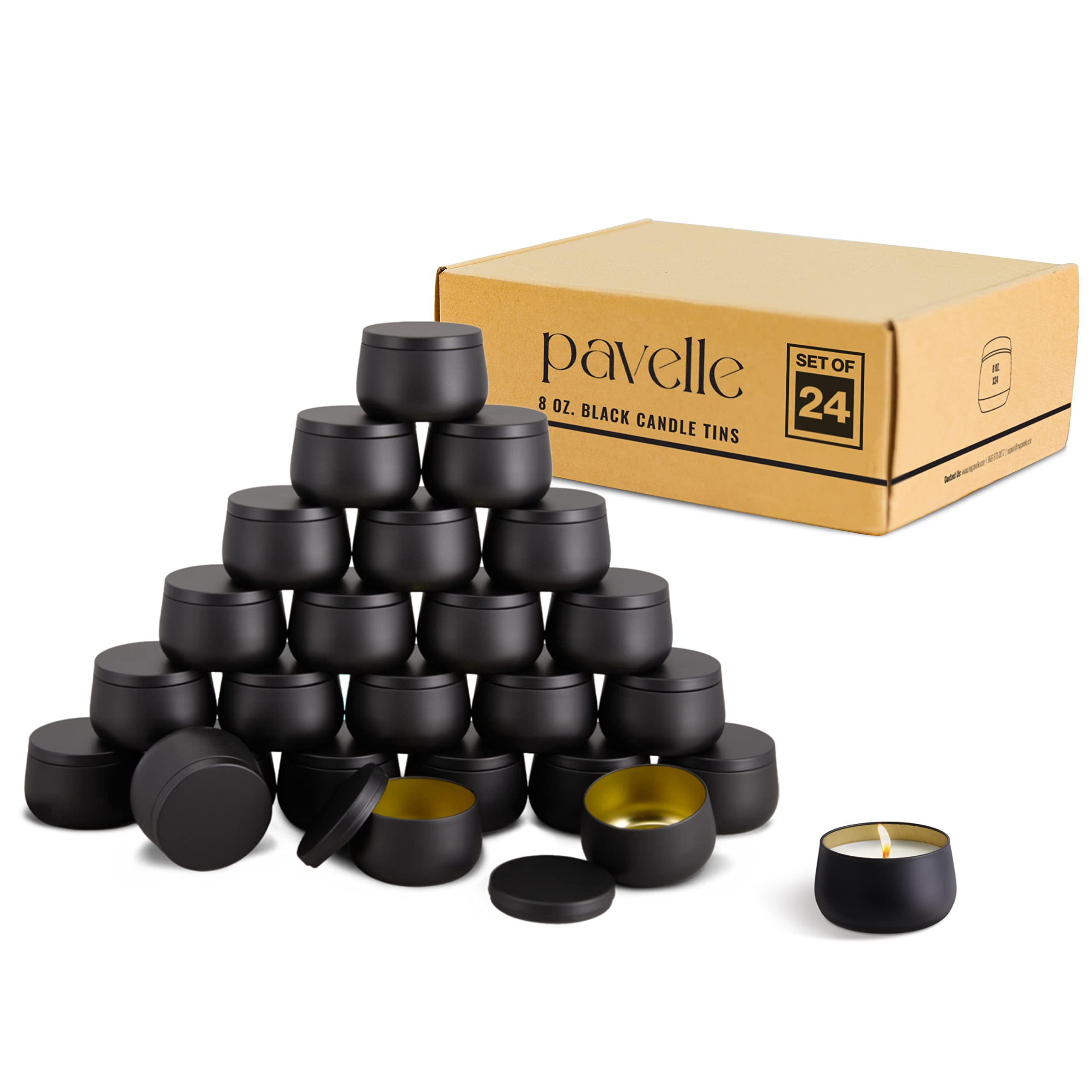 8 oz Candle Tins Pack of 24 - Black 8oz-image-f2e2bda4-921b-4287-8e5b-01e3effab5ac-116173