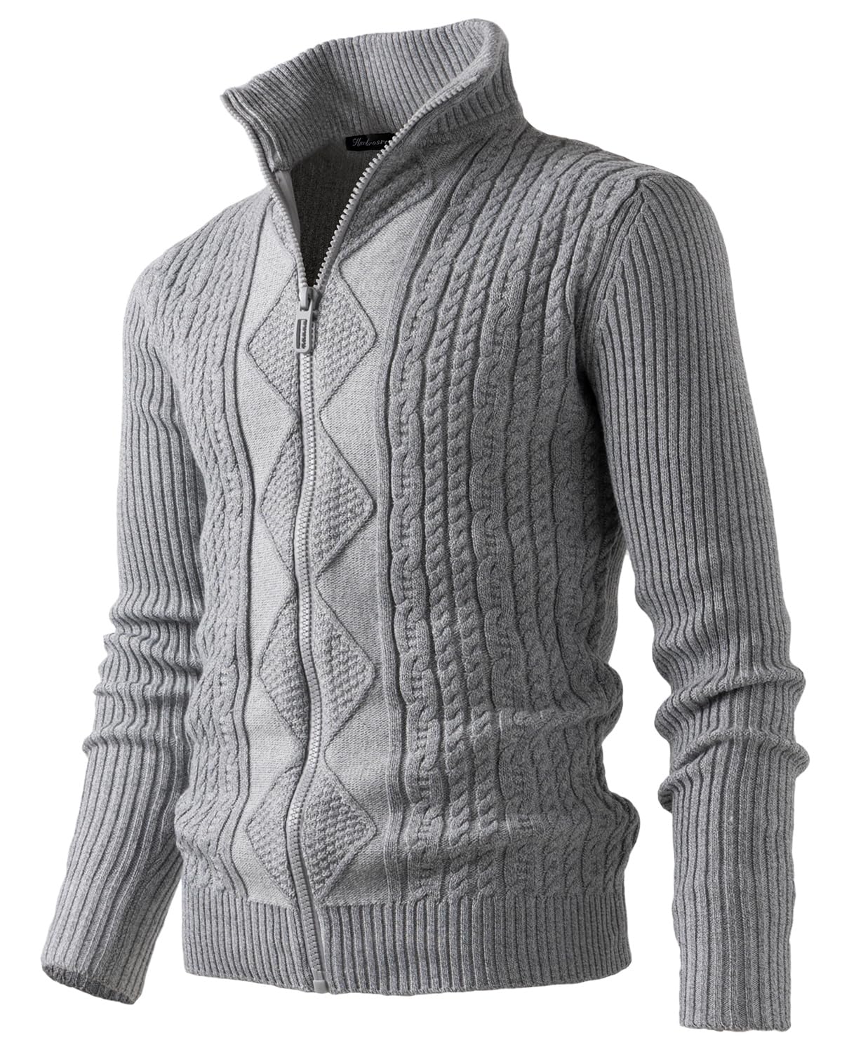 Men's Cable Knit Cardigan - Grey XXL-image-bf551d13-ce7b-4a19-905c-0d1ca63b93d2-115895