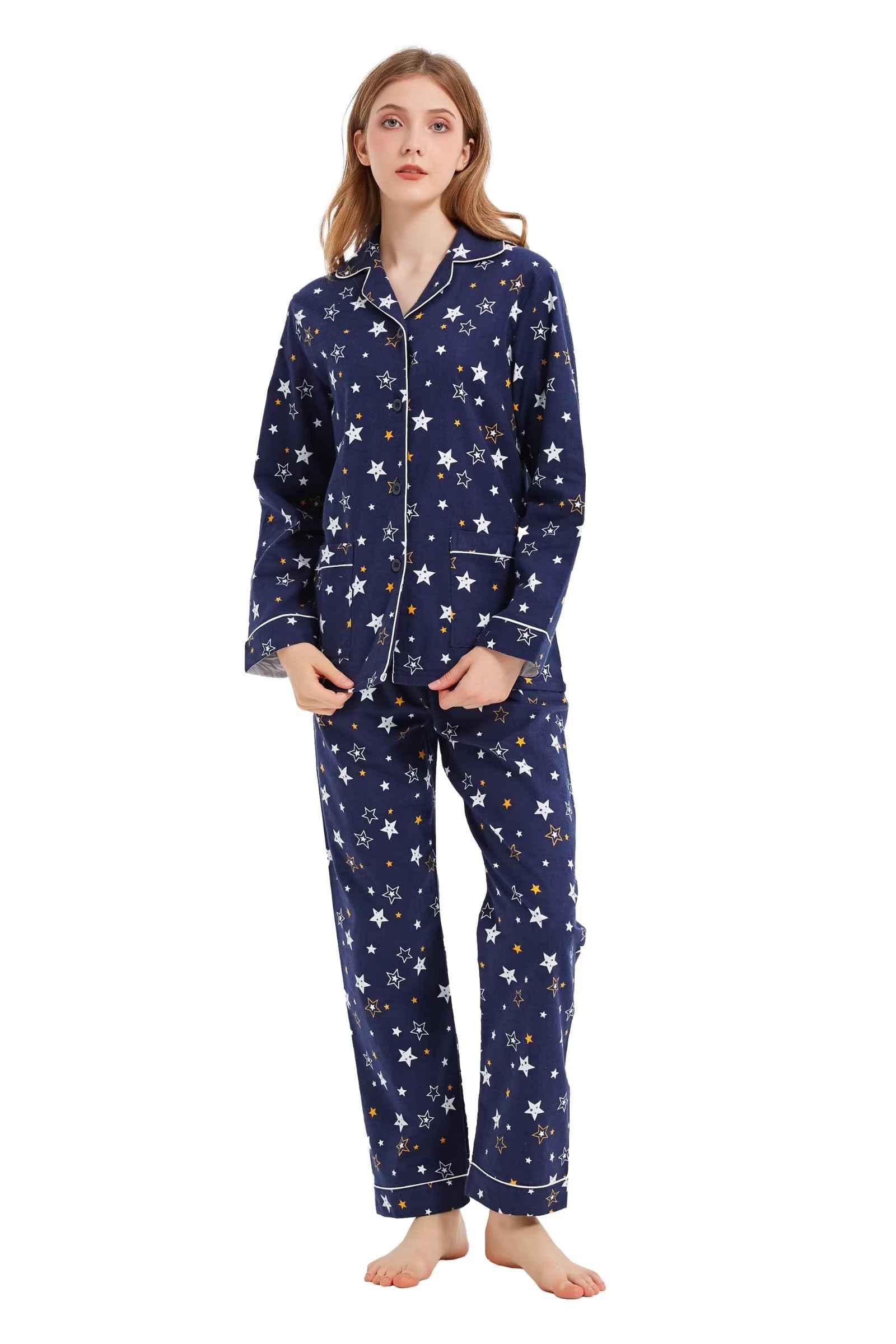 Women's Flannel Pyjama Set - Navy Star 3XL-image-a8a1fe08-bcdc-4cdc-adfb-cb9c2d034292-115510