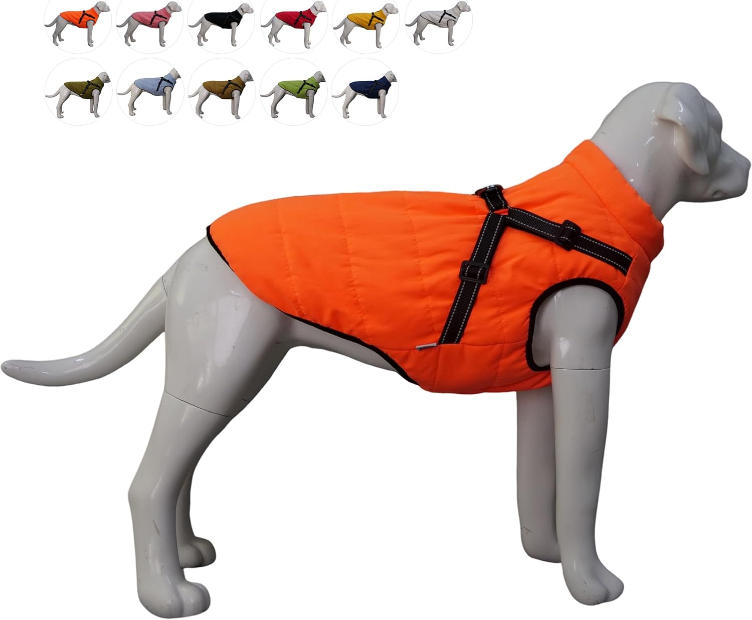 Dog Winter Coat with Harness - Orange XL-image-62f7e9ed-f050-4746-b16d-ed7181f83797-93775