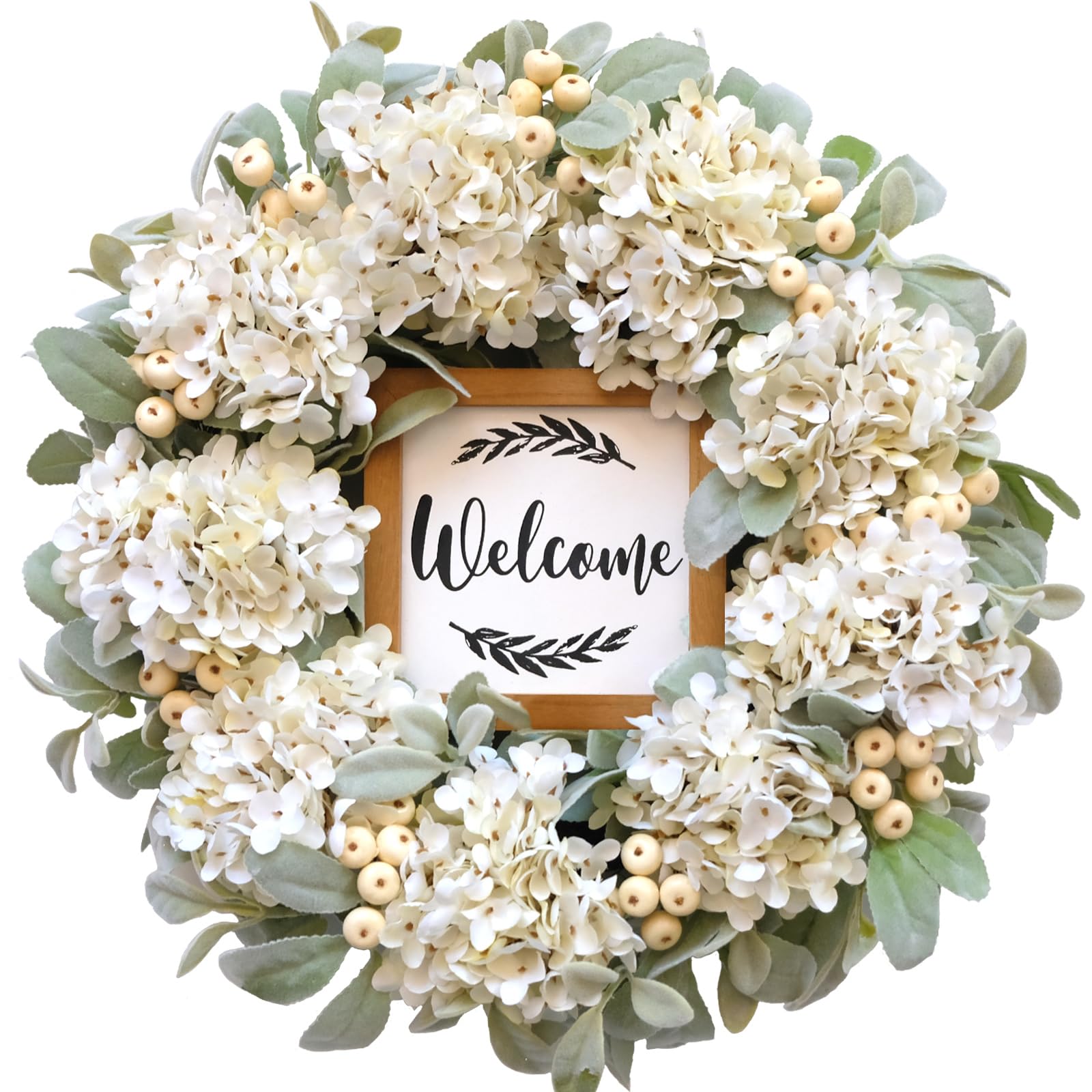 22-Inch White Hydrangea Wreath - White One Size-image-dd94a140-f1d7-4152-8d0b-de2f84821ef1-110067