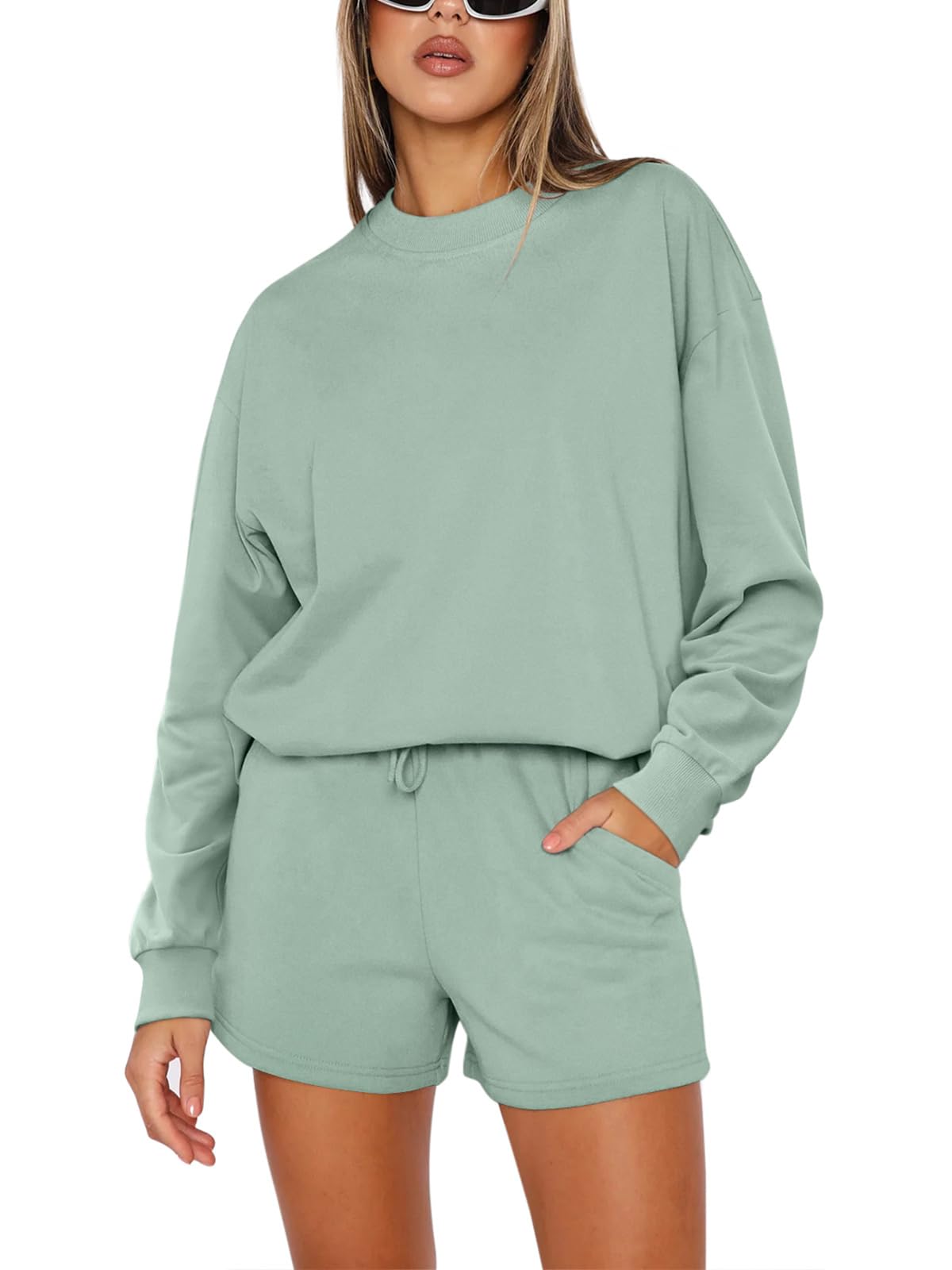 Women's Cotton Lounge Set - Grey Green XXL-image-78f85936-6c5b-4f7a-9d0a-97fe58cd7cb3-90768