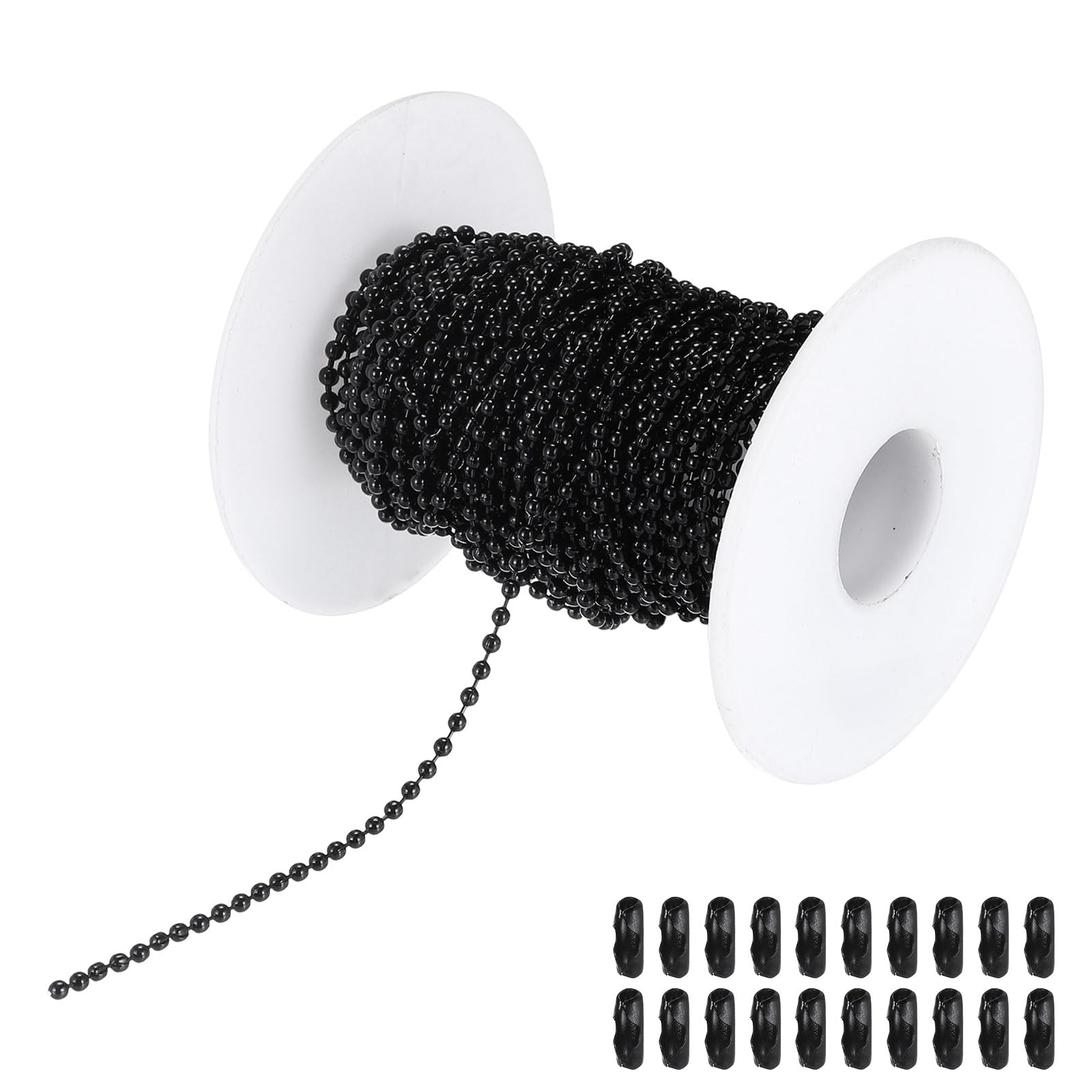 Stainless Steel Beaded Ball Chain - Black 2.4mm-image-9e75c8f3-5b7d-4728-8120-746b199efa8e-110375