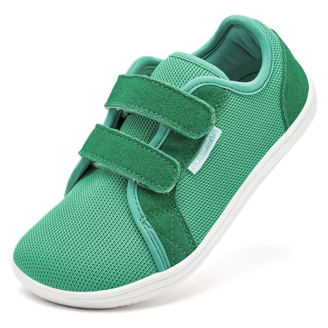 Kids Wide Barefoot Shoes for Boys & Girls - Minimalist Outdoor Trail Running Shoes, Green, 10.5 UK Child-image-87cde818-06af-4946-851e-04e31d43c900-73263