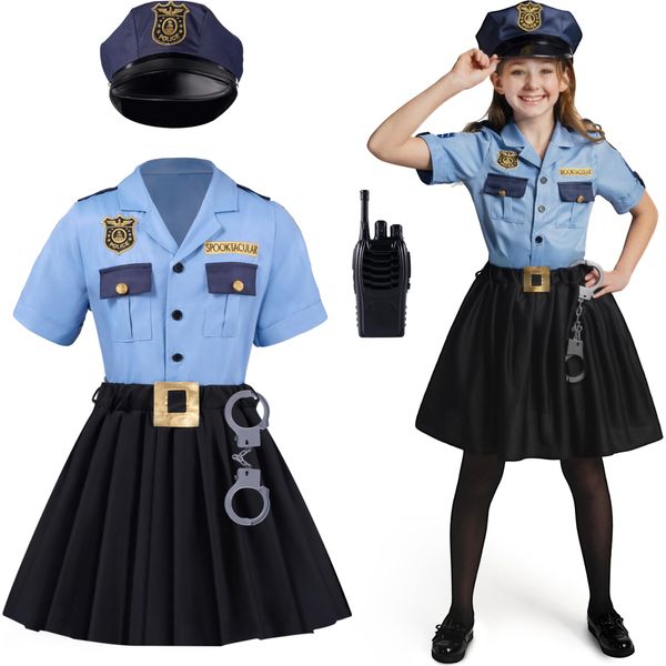 Spooktacular Creations Police Officer Costume For Girls, Cop Costume For Spooktacular Creations Police Officer Costume For Girls, Cop Costume For