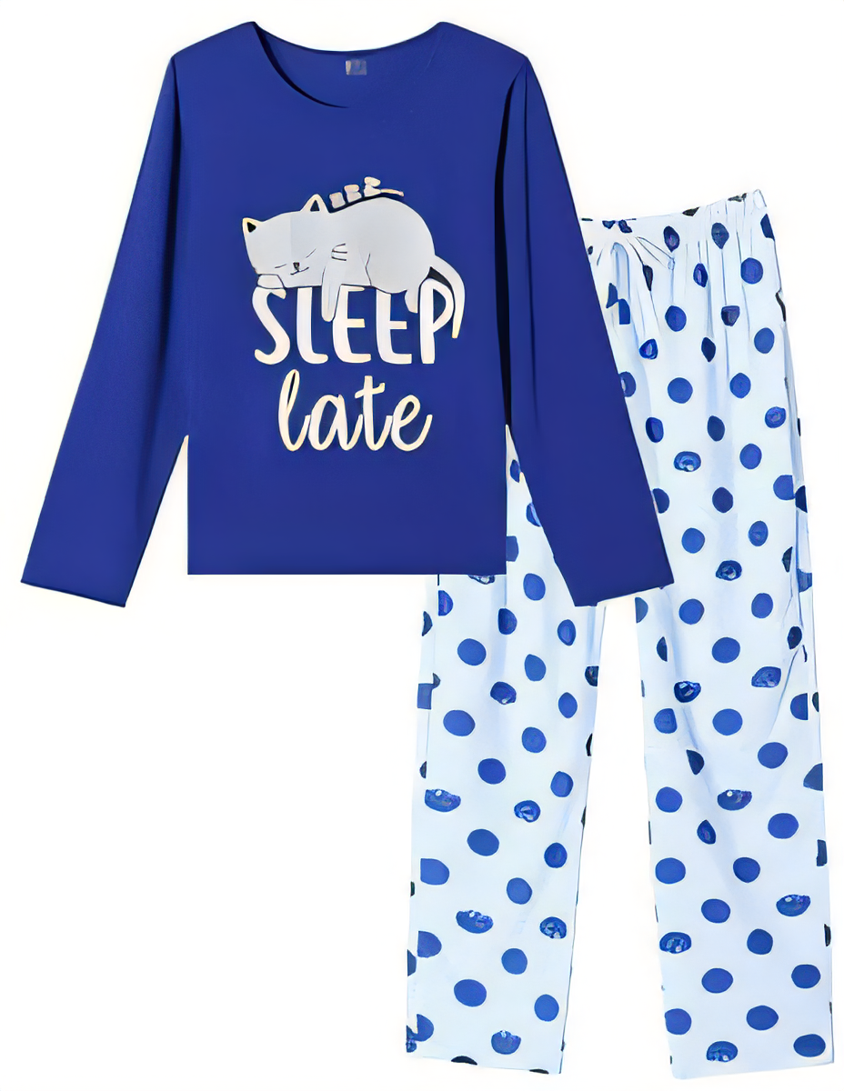 Women's Pyjama Set - XS Blue Polka Dot-image-8eac1828-2956-4811-8b69-9537063a731c-90050