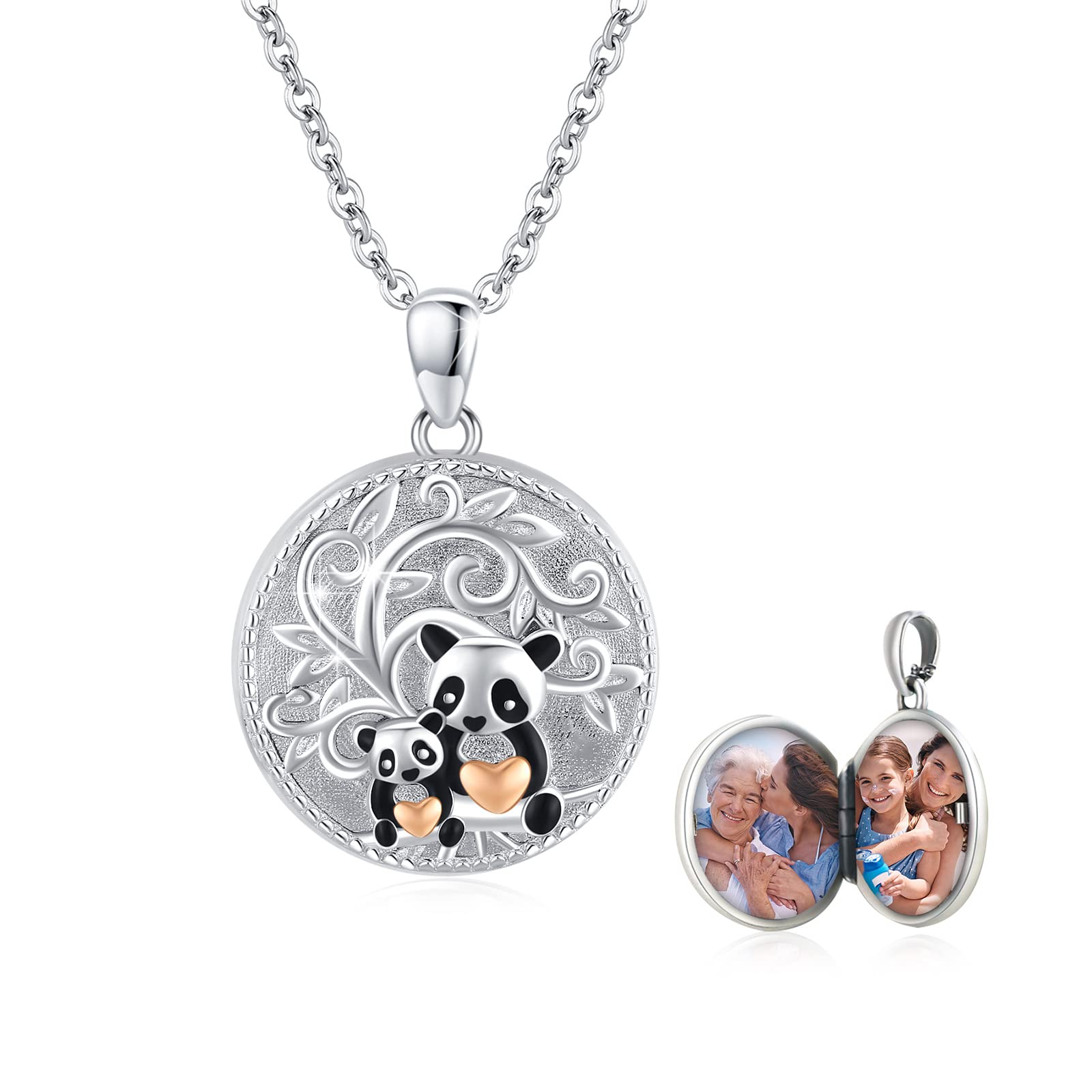 Silver Photo Locket Necklace - Panda Locket Necklace-image-a296c0de-36ad-4556-b150-04612004767c-112810
