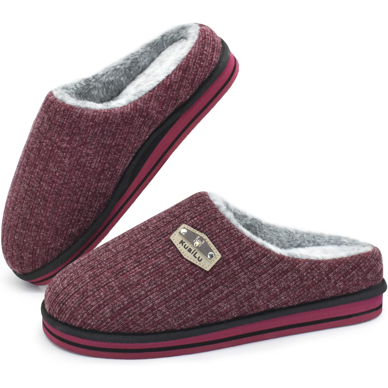 Men’s Memory Foam Slippers - Wine Red UK 12-image-5a97d961-acd2-4a45-8241-44c5d9e15a08-73947