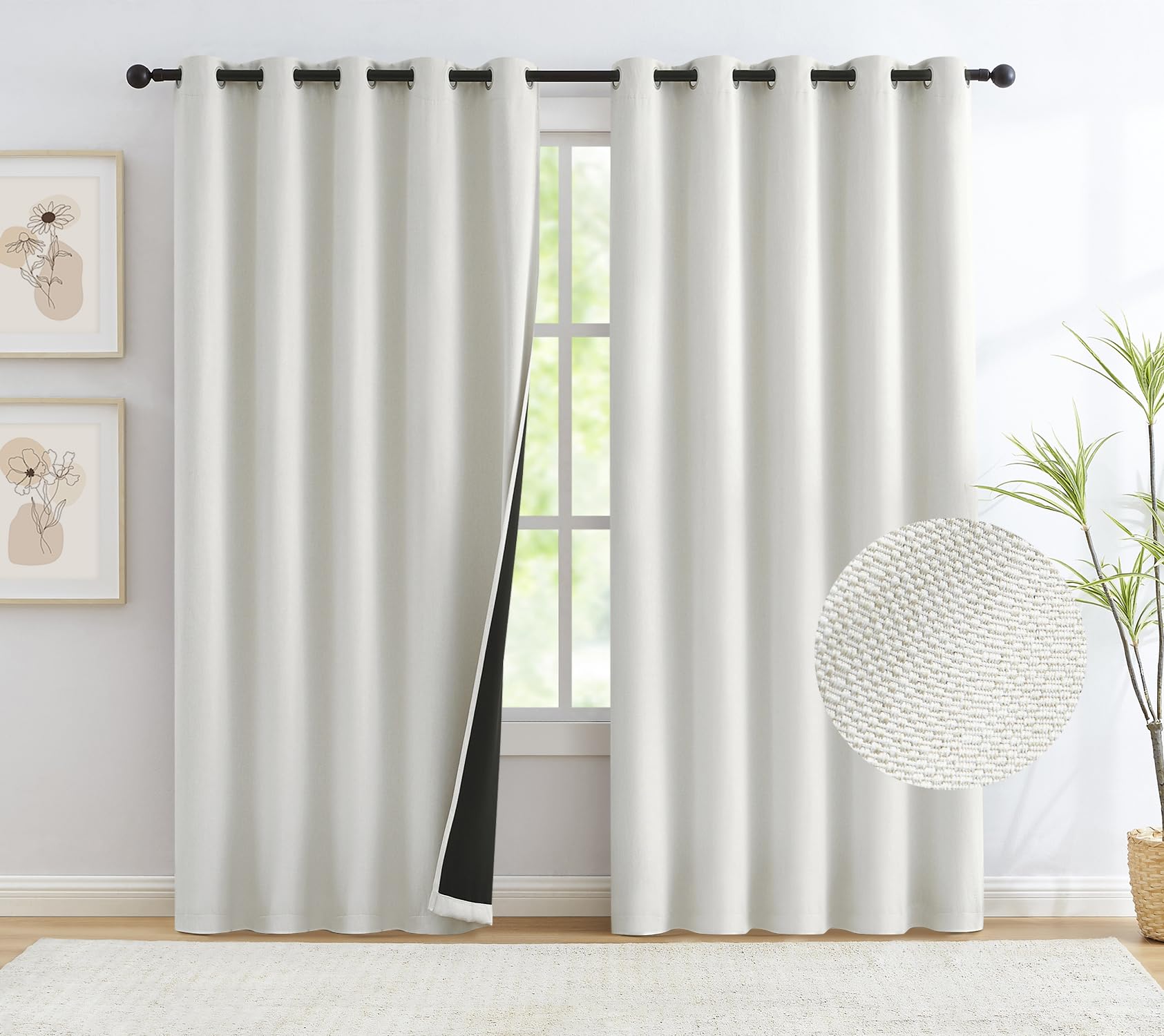 Blackout Rustic Curtains - Ivory 60x54in Set of 2-image-f1d221fb-7fce-4c46-8643-fb0acbf0b128-84858