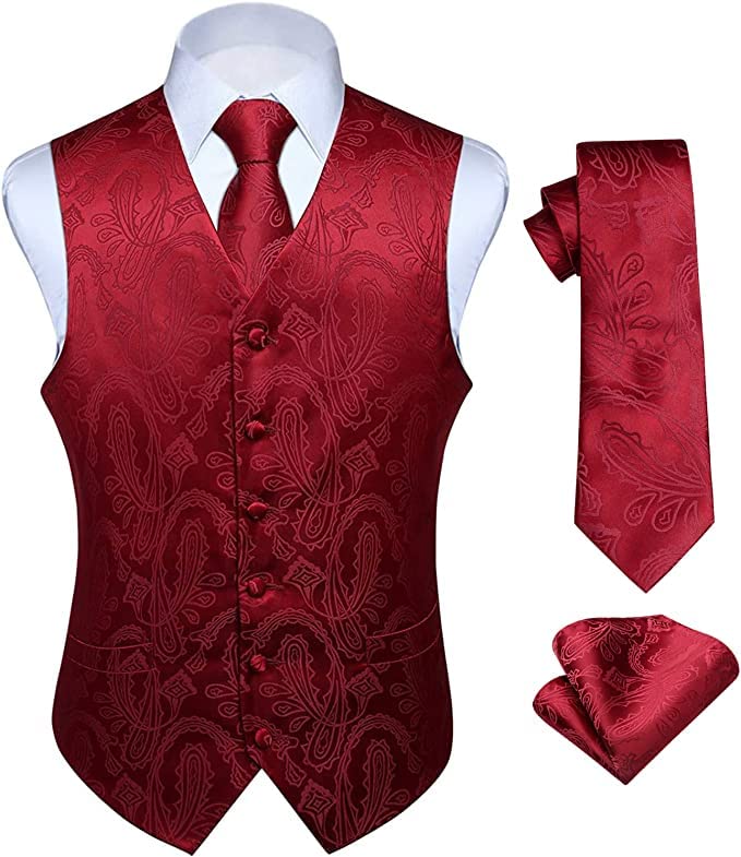 Men's Paisley Waistcoat Set - Burgundy 5XL-image-acd67a6e-5234-4895-ba2b-2aec1f73631e-104041