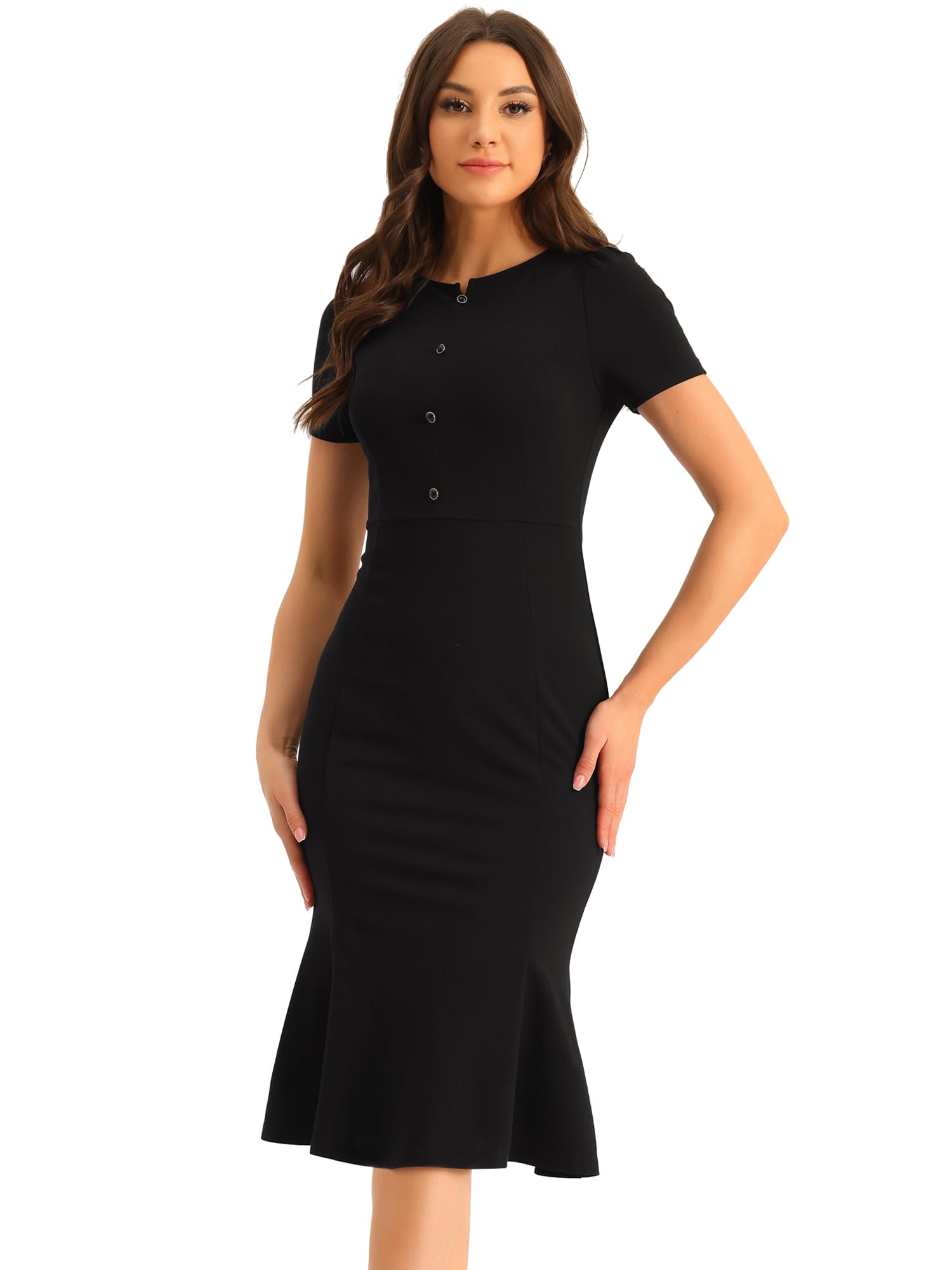 bodycon dress with sleeves long Herve Leger Icon Mini Sheath Dress, Black S main image 0
