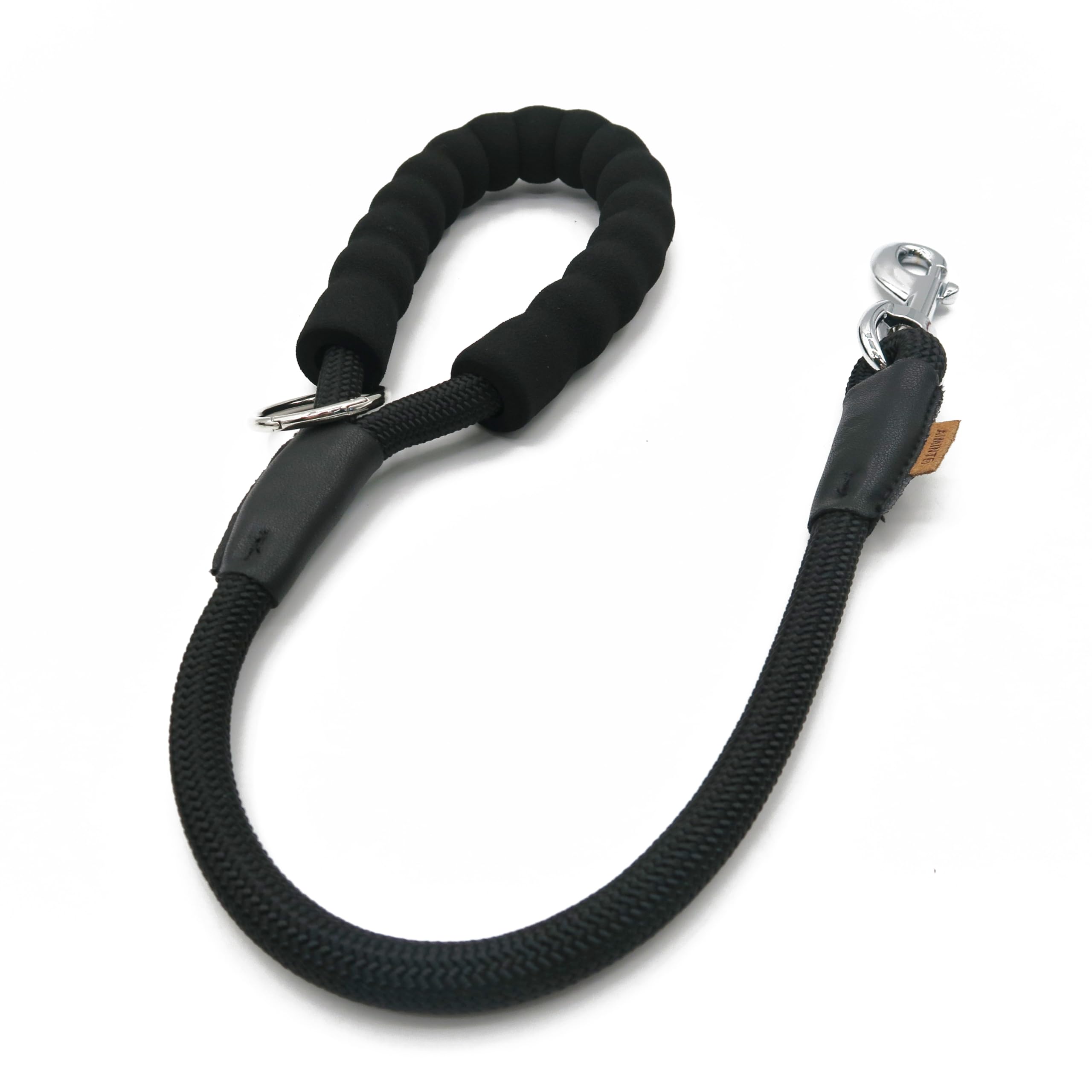 Durable Braided Rope Dog Leash for Medium/Large Dogs - 2FT, Black - Strong Polyester Lead-image-c7399128-0bab-4aa0-89ee-68eb793b5aa3-65834
