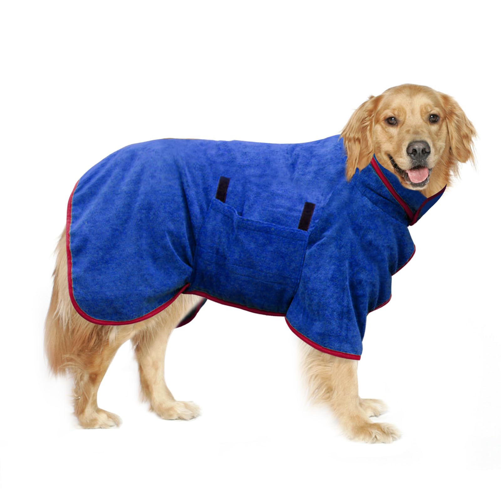 Microfibre Dog Bathrobe - Super Absorbent, Fast Drying, Adjustable Towel for Dogs & Cats-image-b8070060-5679-46ce-814a-421f404c3615-67124