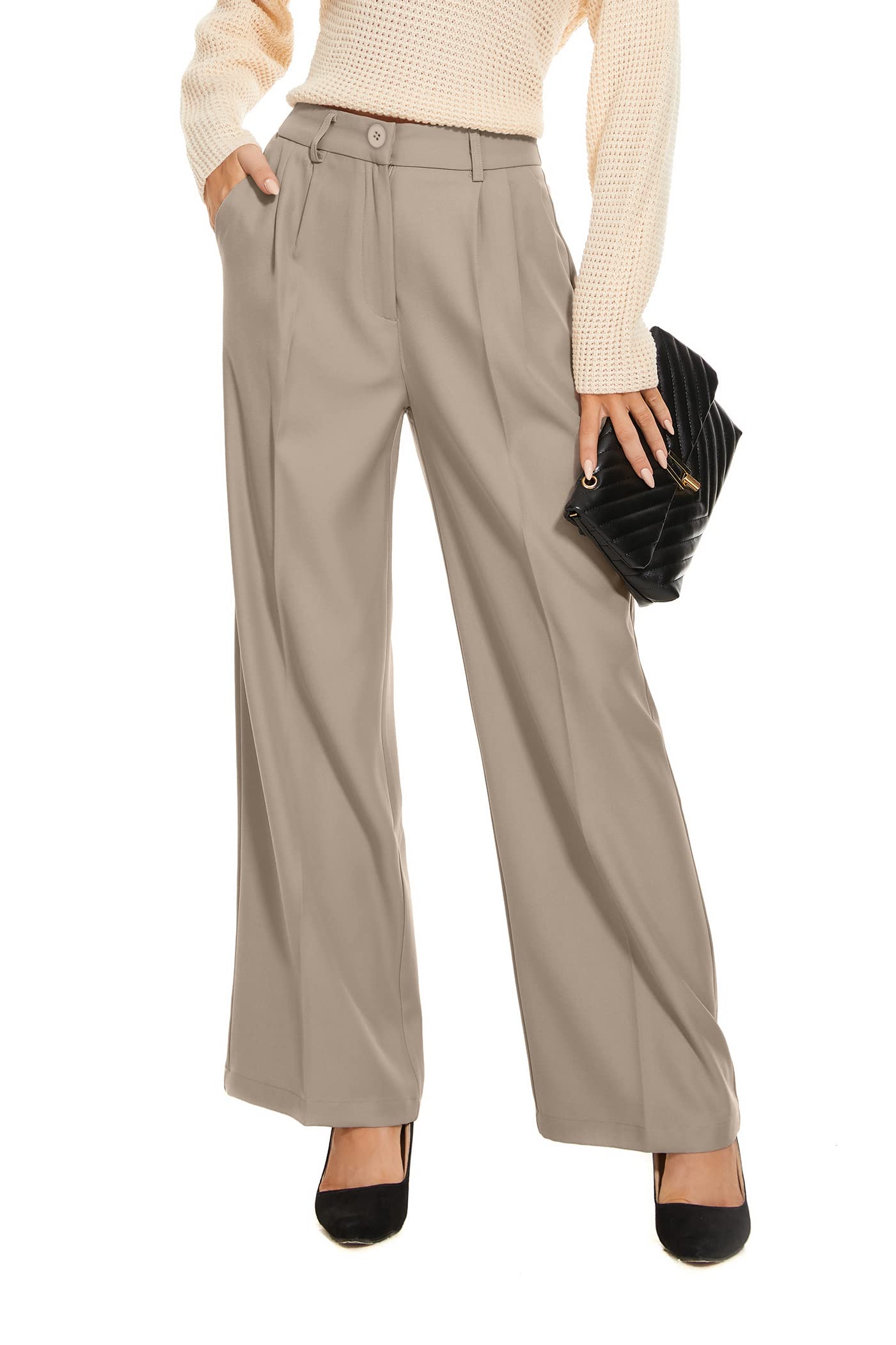Women's Wide Leg Trousers - Black (Thick) M Short-image-9d5f9cc0-97cf-48e4-b0a1-f3b79d930156-108537