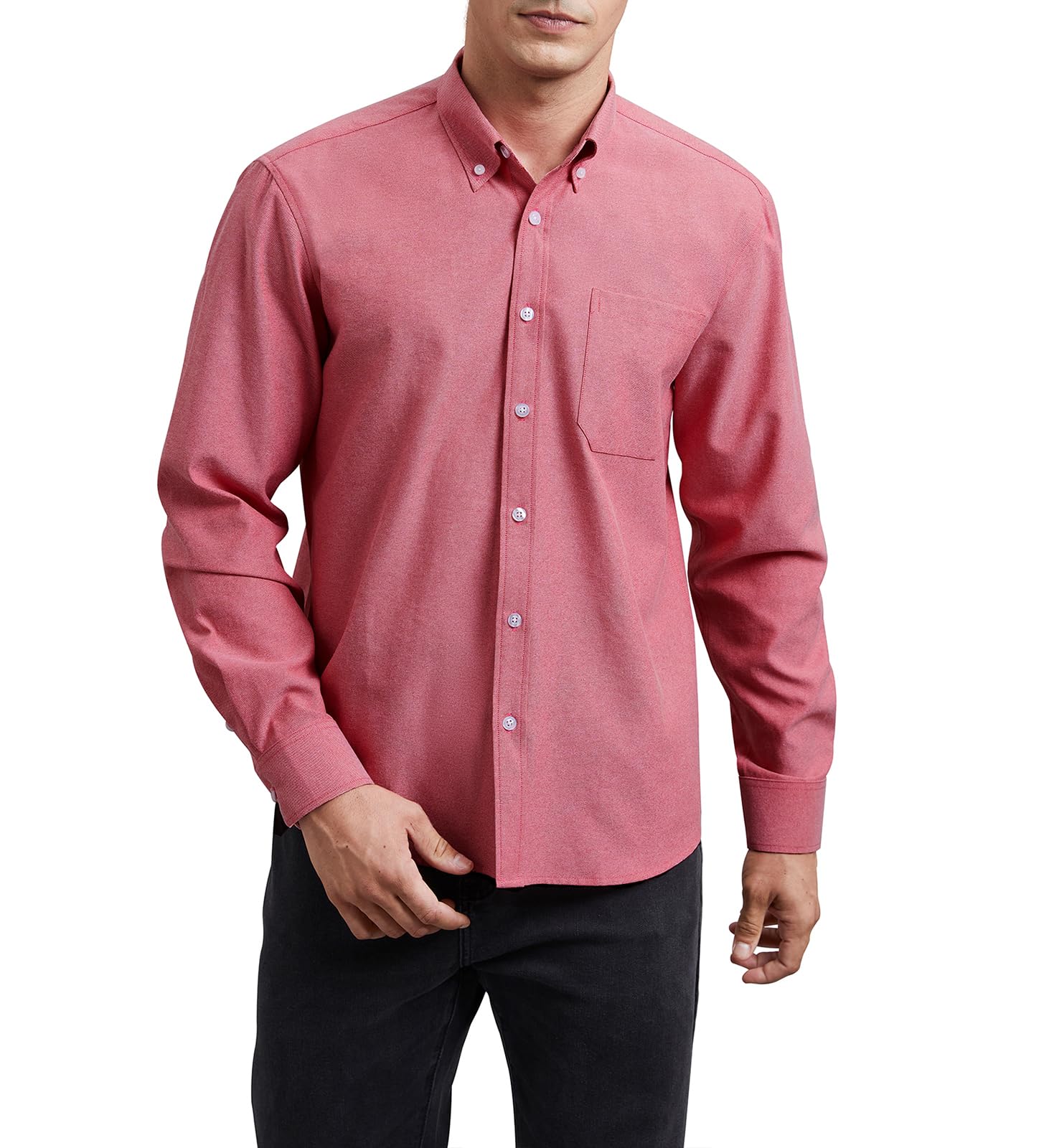 Men's Oxford Shirt Regular Fit - Red 3XL